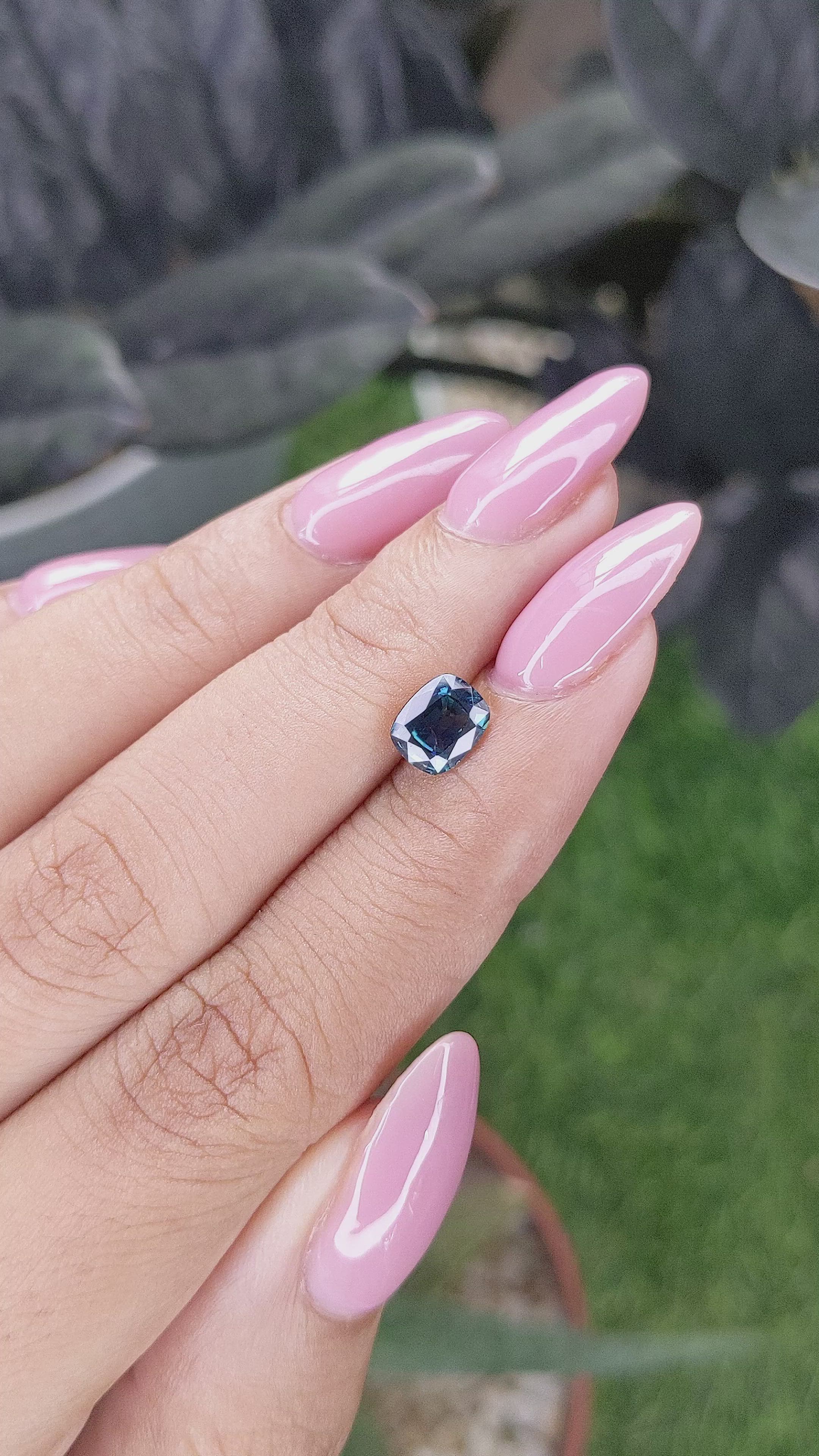 1.31 Ct. Greenish Blue Sapphire from Africa Size Video