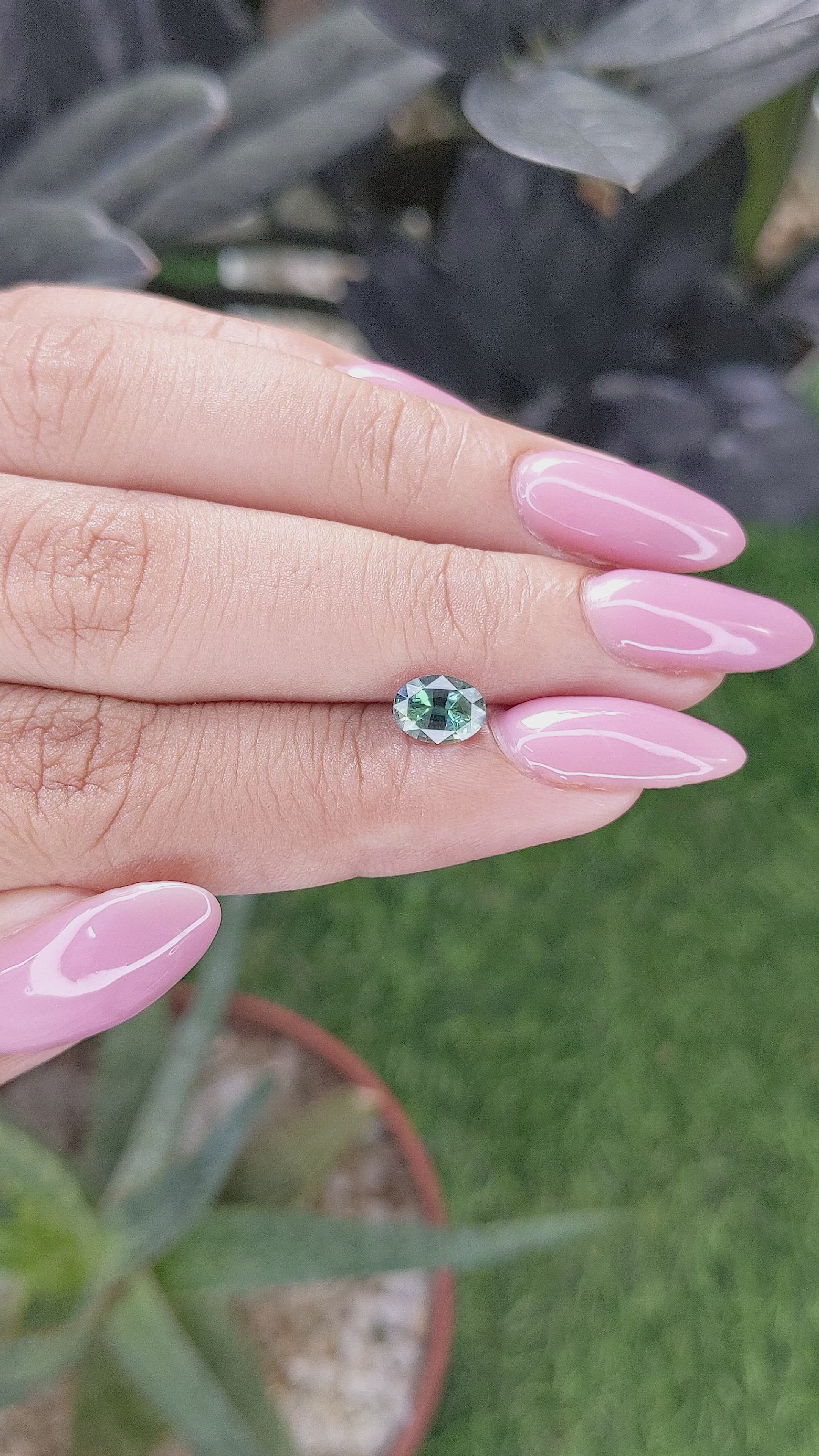 1.04 Ct. Bluish Green Sapphire from Africa Size Video
