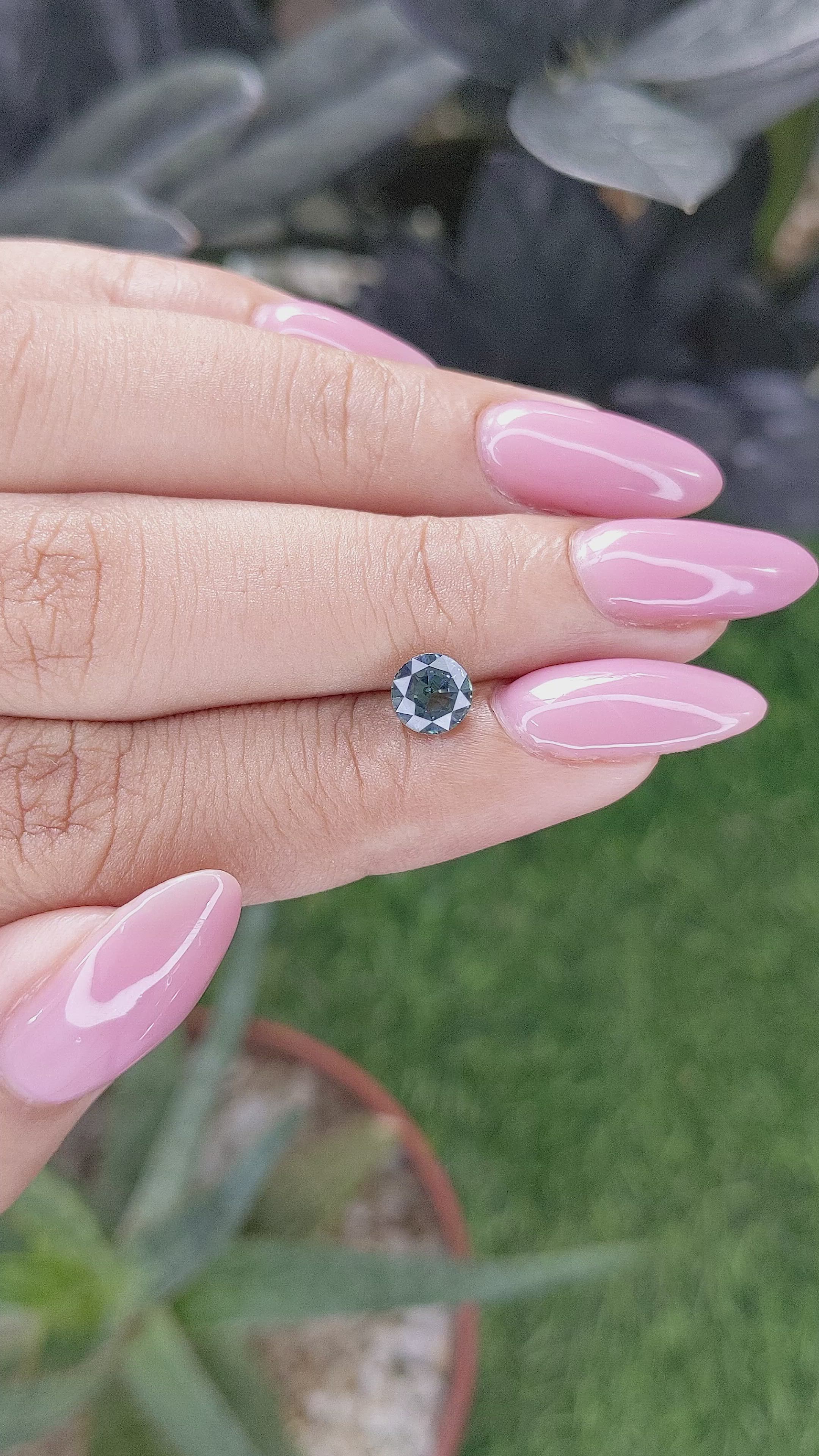 1.00 Ct. Greenish Blue Sapphire from Africa Size Video