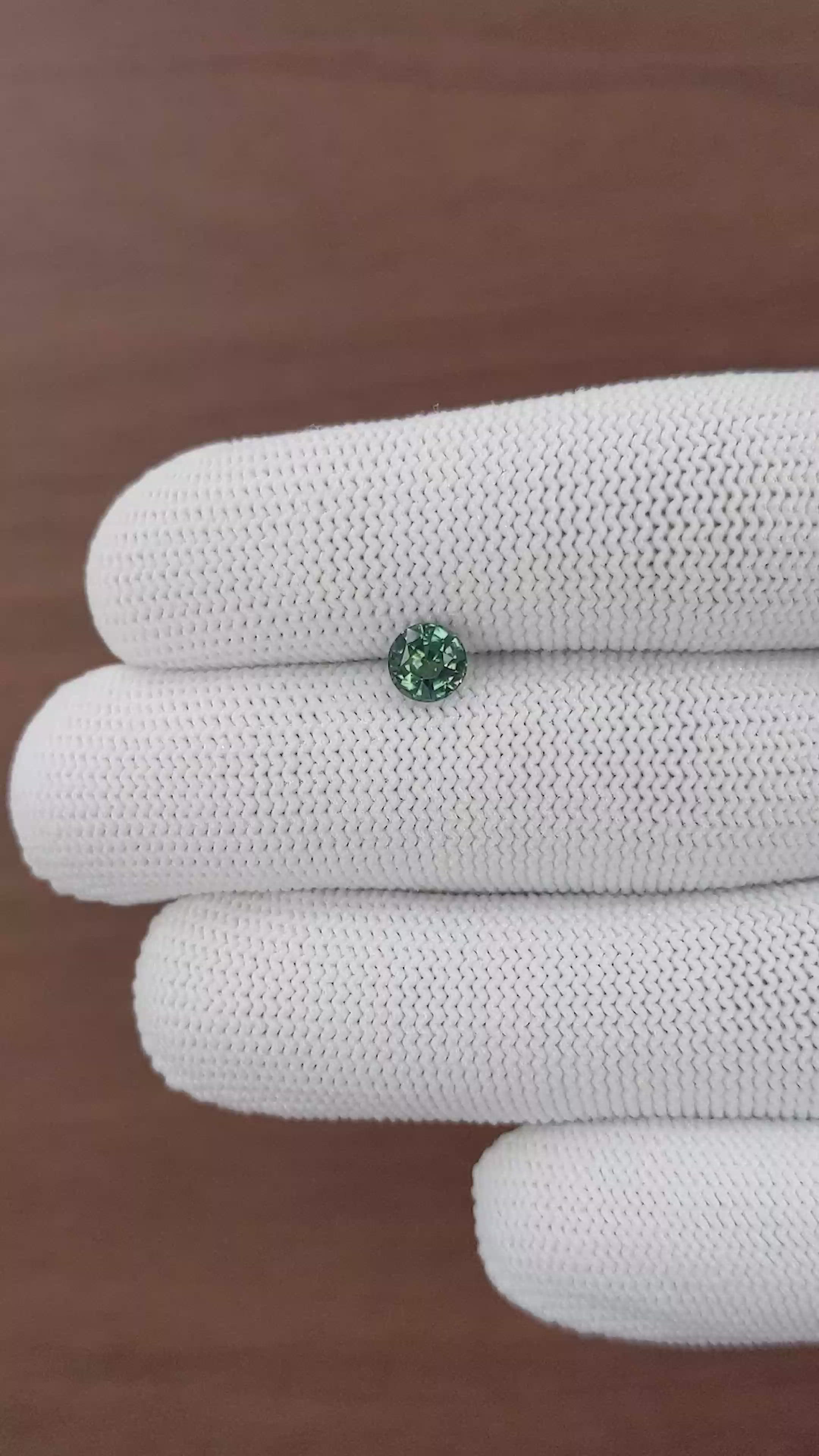 1.00 Ct. Greenish Blue Sapphire from Africa Size Video