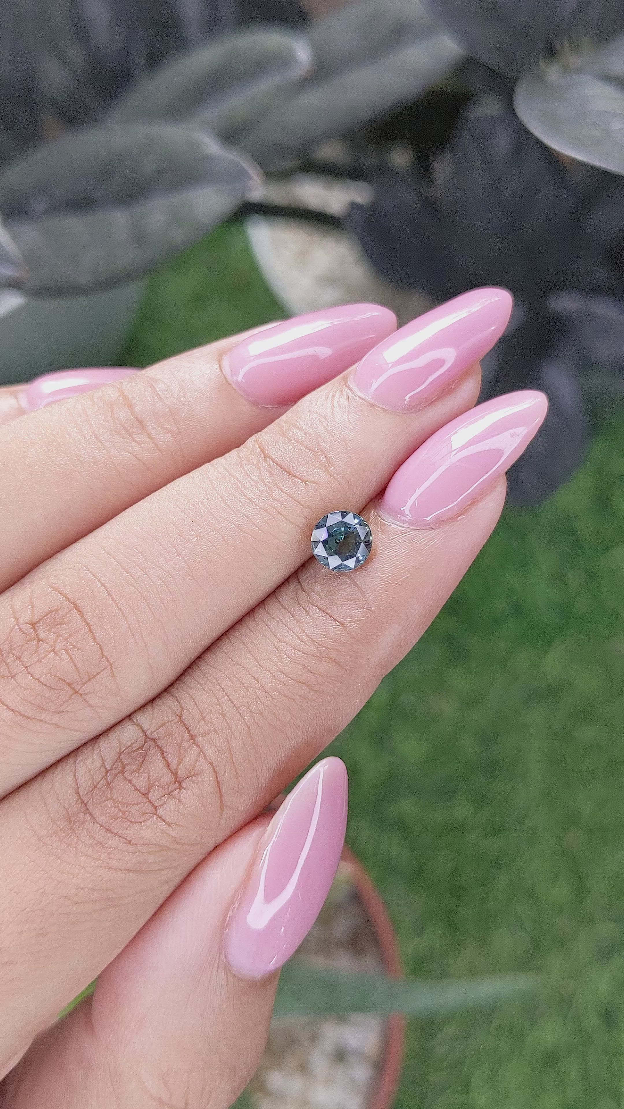 1.00 Ct. Greenish Blue Sapphire from Africa Size Video