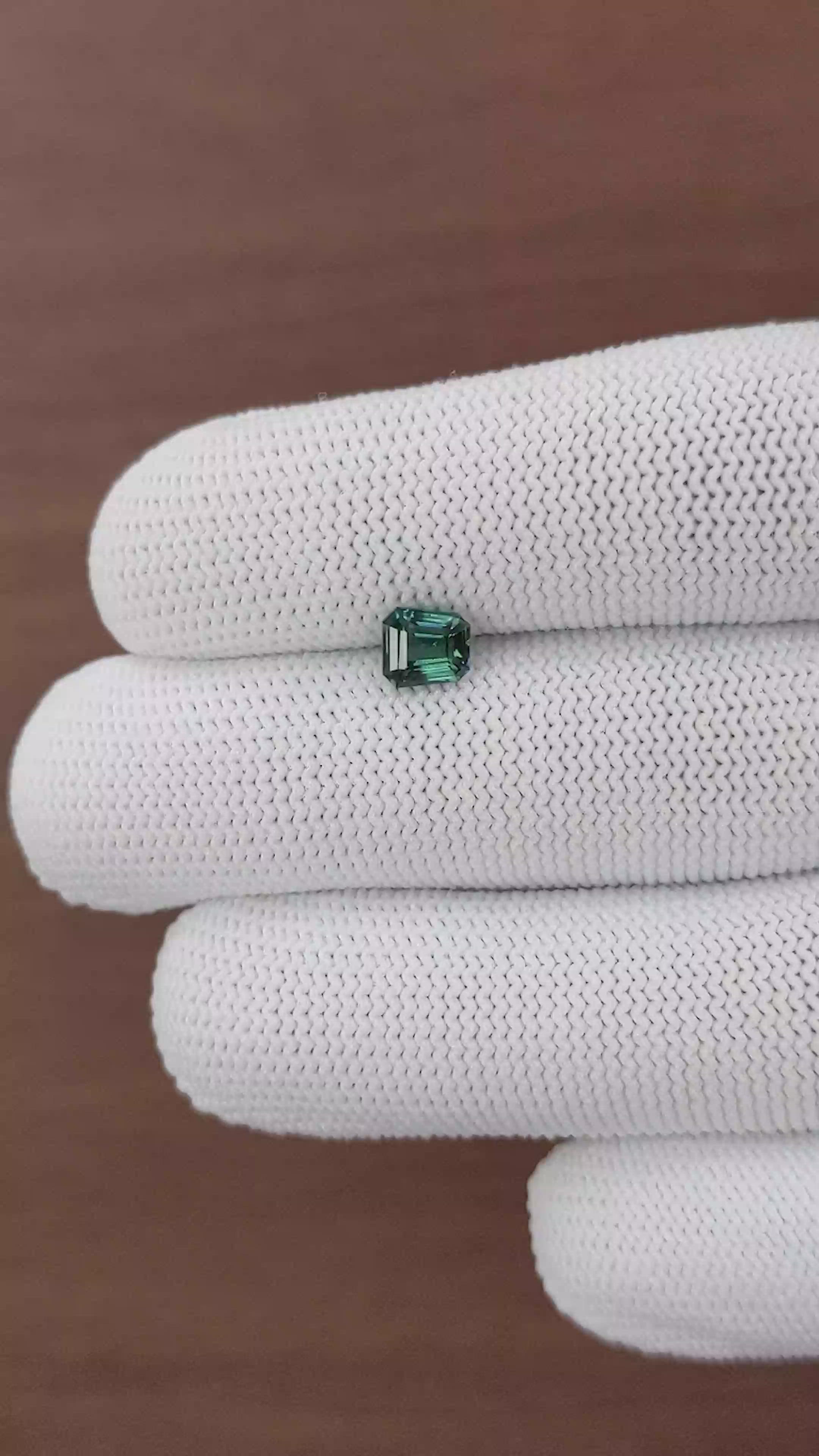 1.10 Ct. Bluish Green Sapphire from Africa Size Video