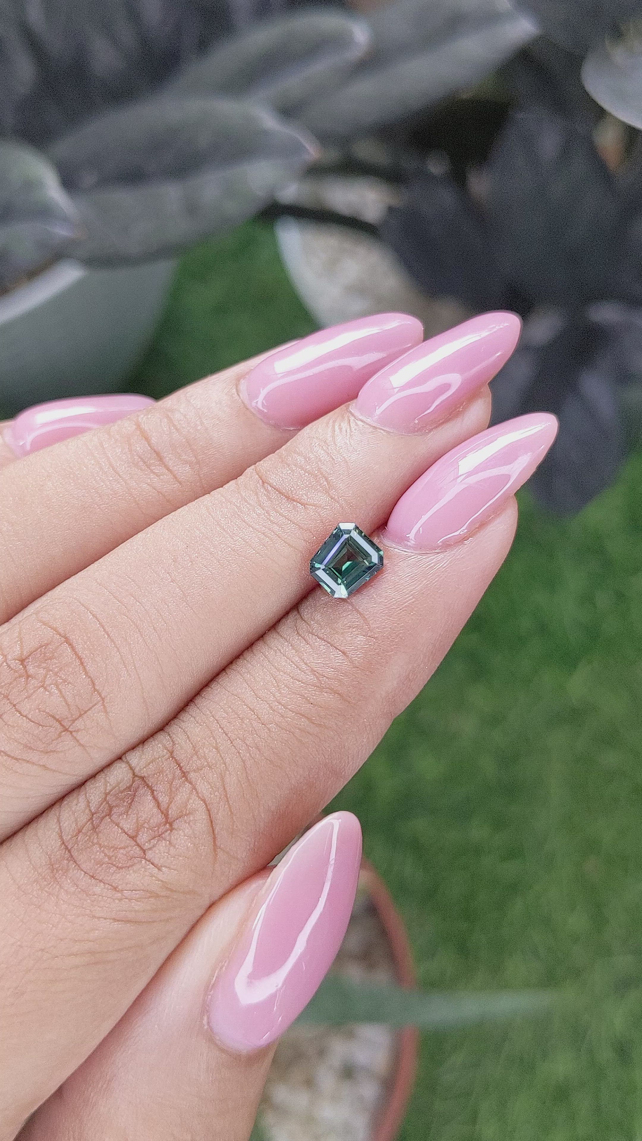 1.10 Ct. Bluish Green Sapphire from Africa Size Video