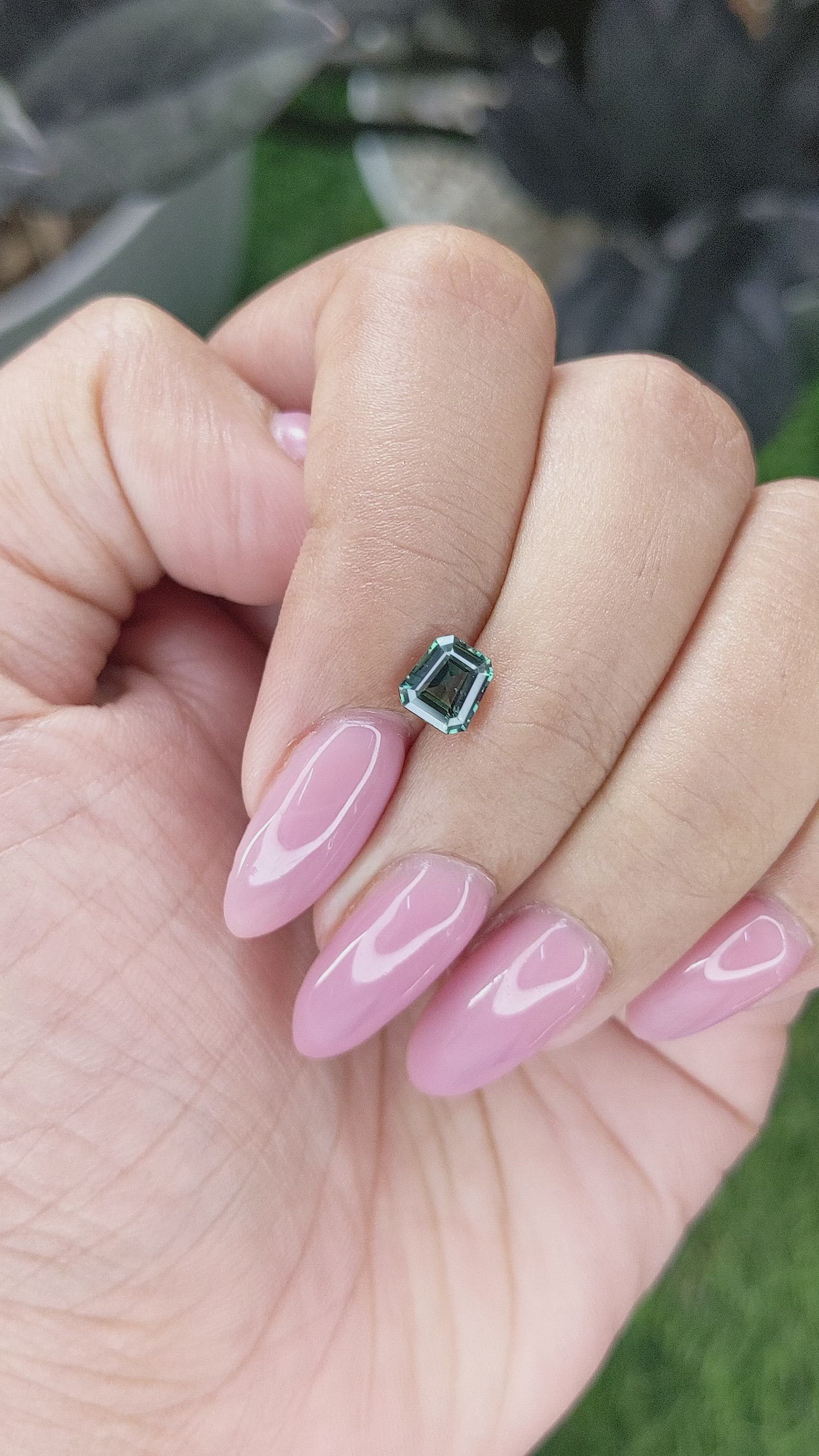 1.10 Ct. Bluish Green Sapphire from Africa Size Video