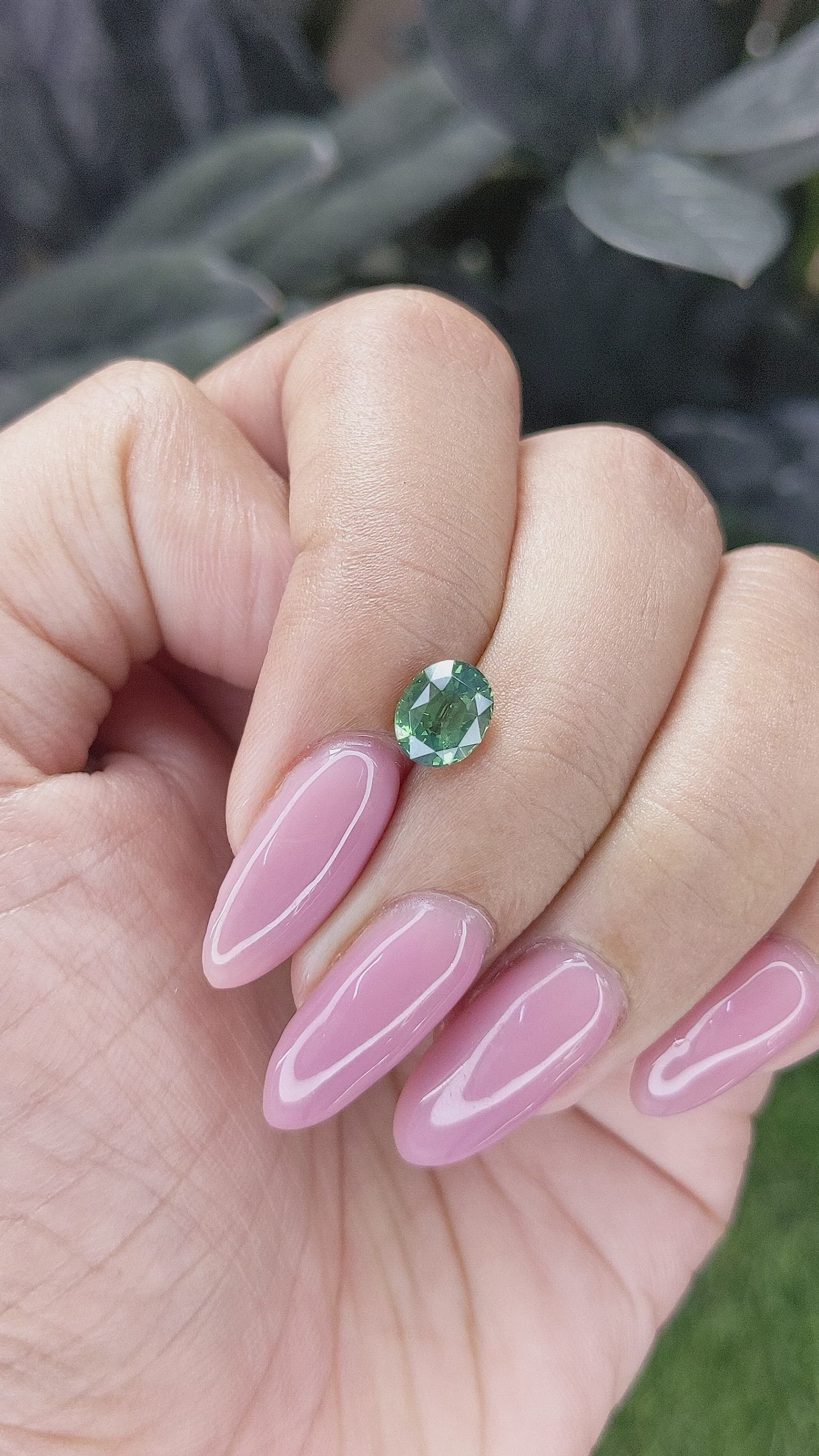 1.39 Ct. Yellowish Green Sapphire from Africa Size Video