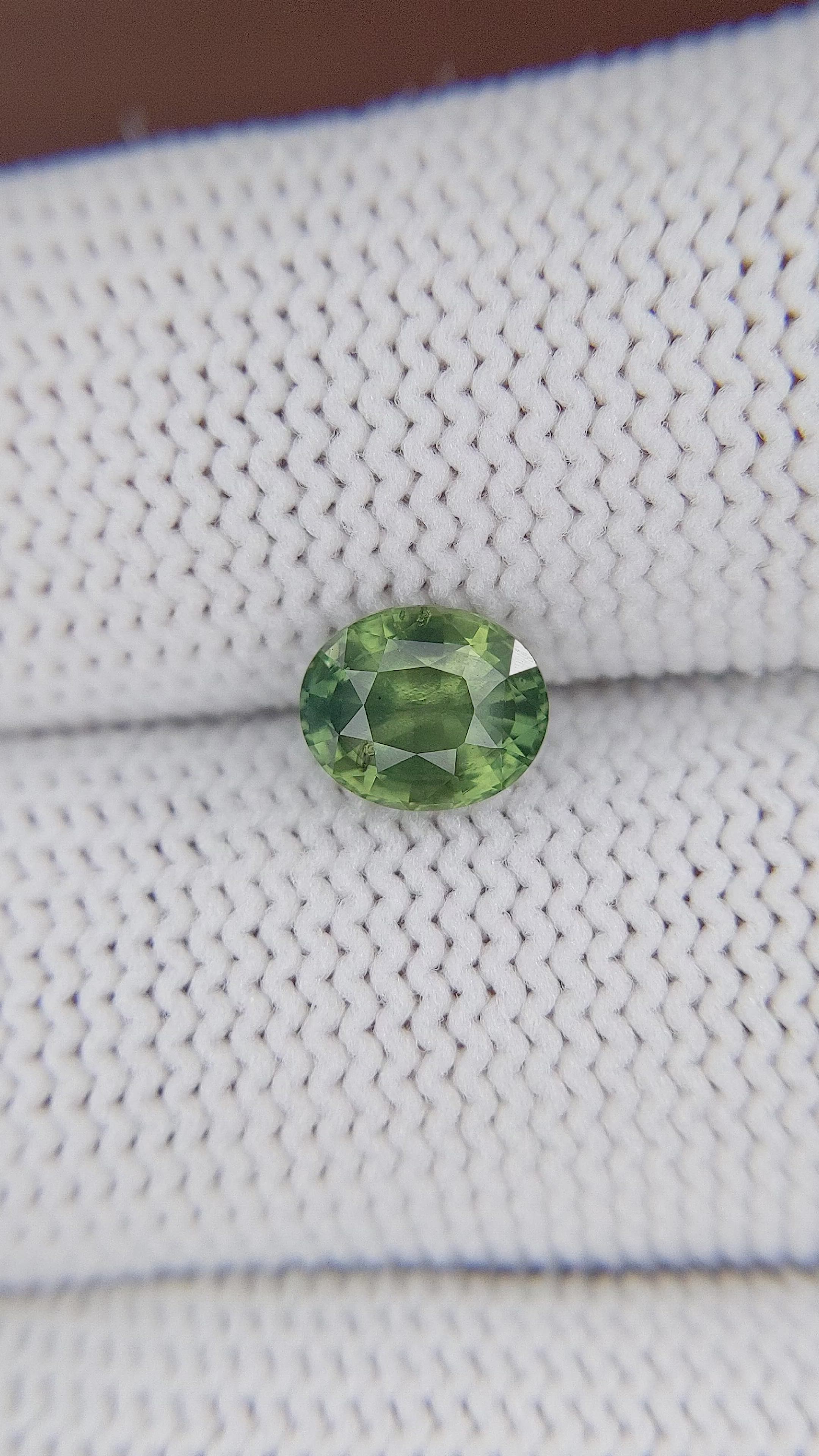 1.39 Ct. Yellowish Green Sapphire from Africa Size Video