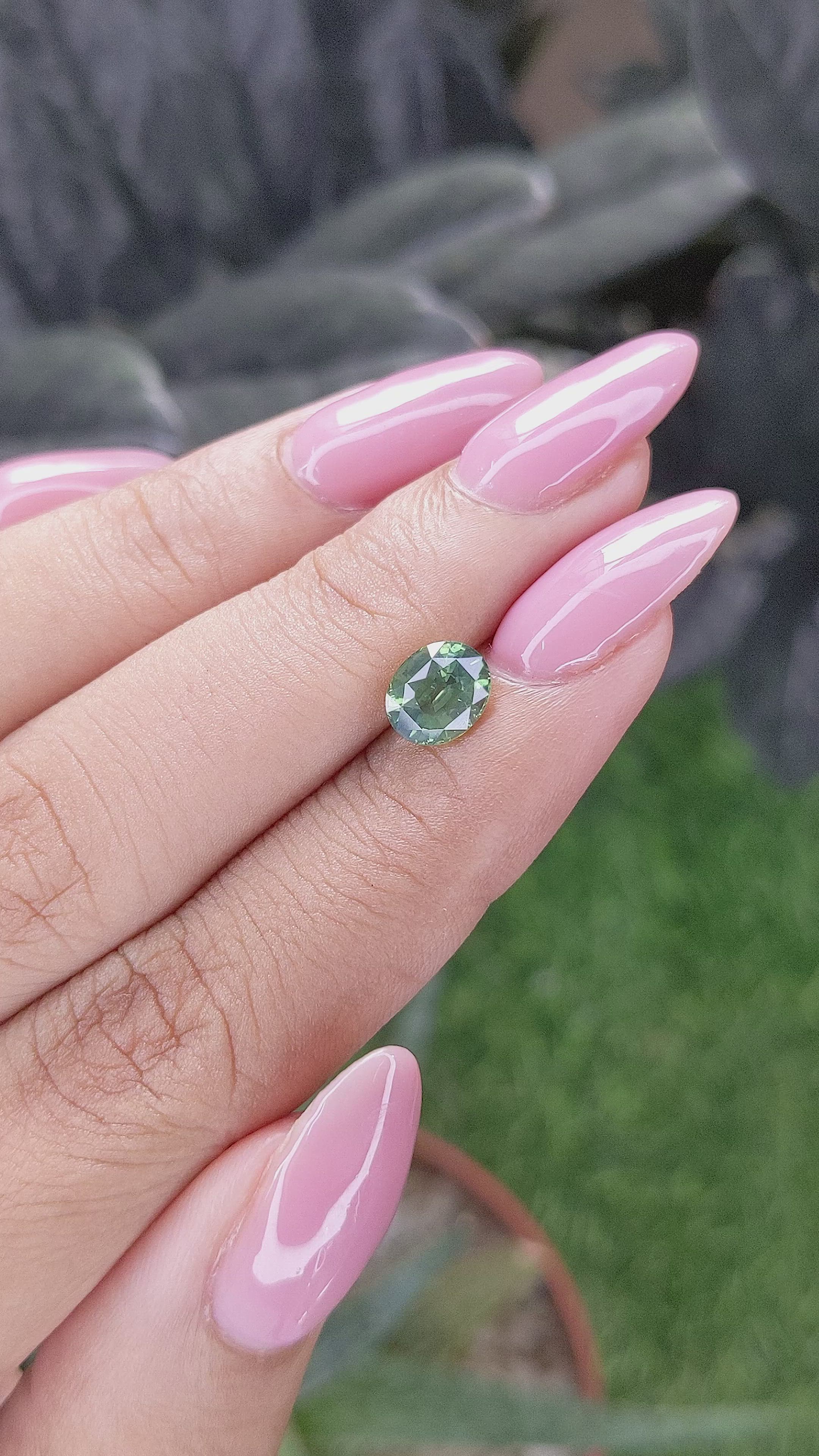 1.39 Ct. Yellowish Green Sapphire from Africa Size Video