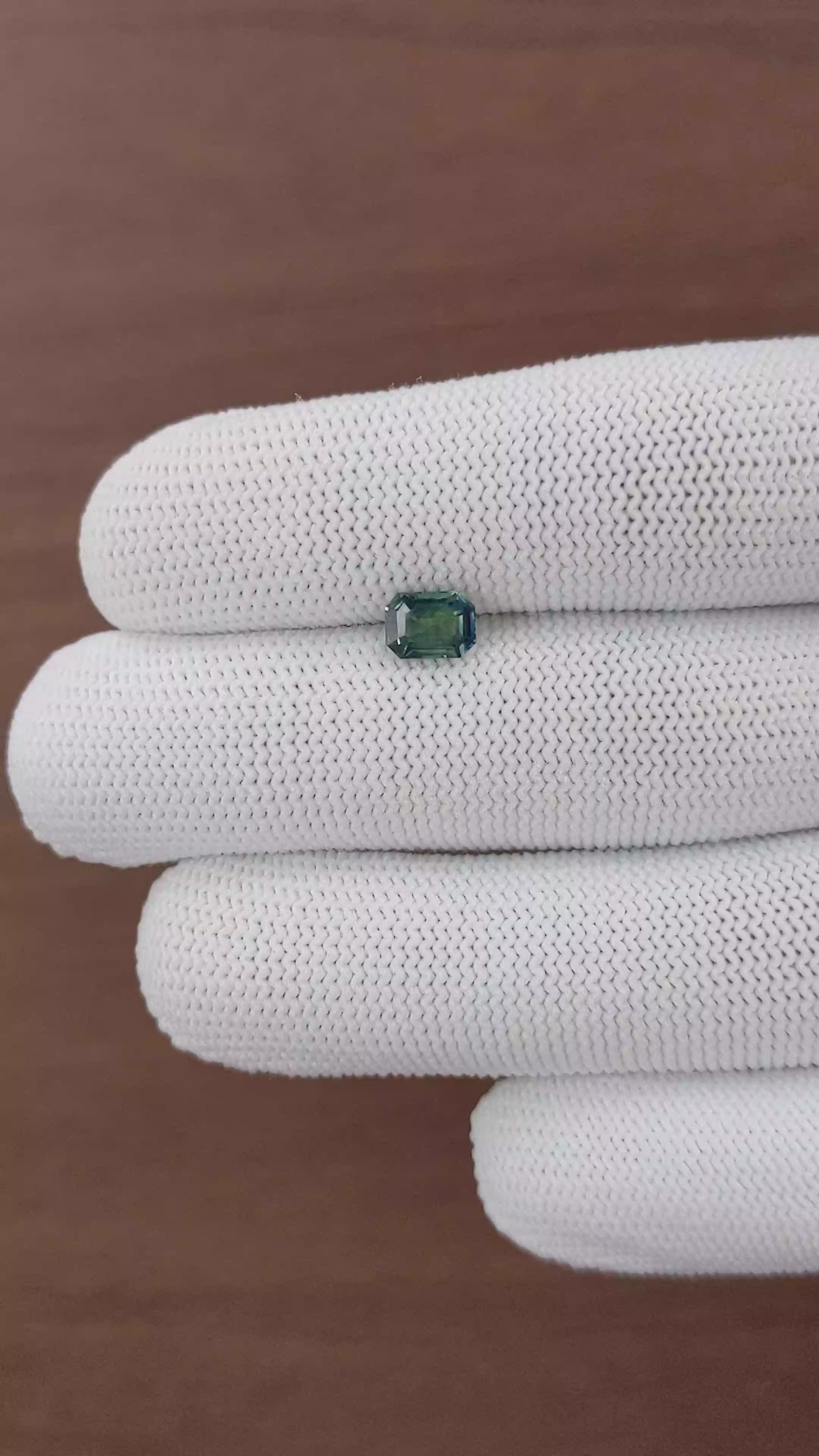 1.17 Ct. Greenish Blue Sapphire from Africa Size Video