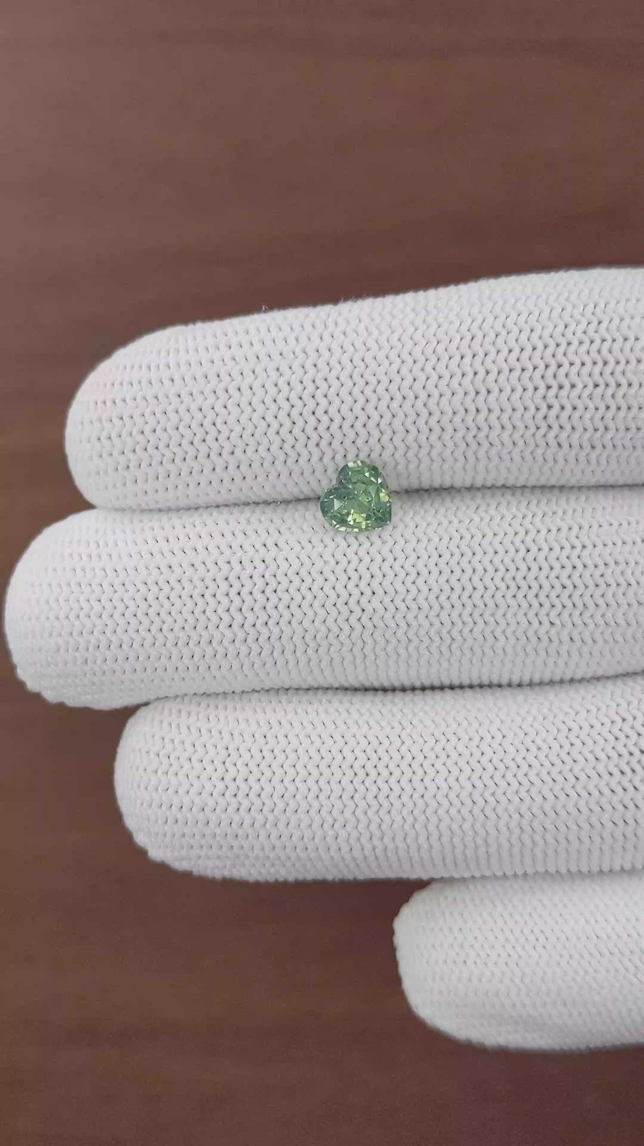 1.05 Ct. Yellowish Green Sapphire from Africa Size Video