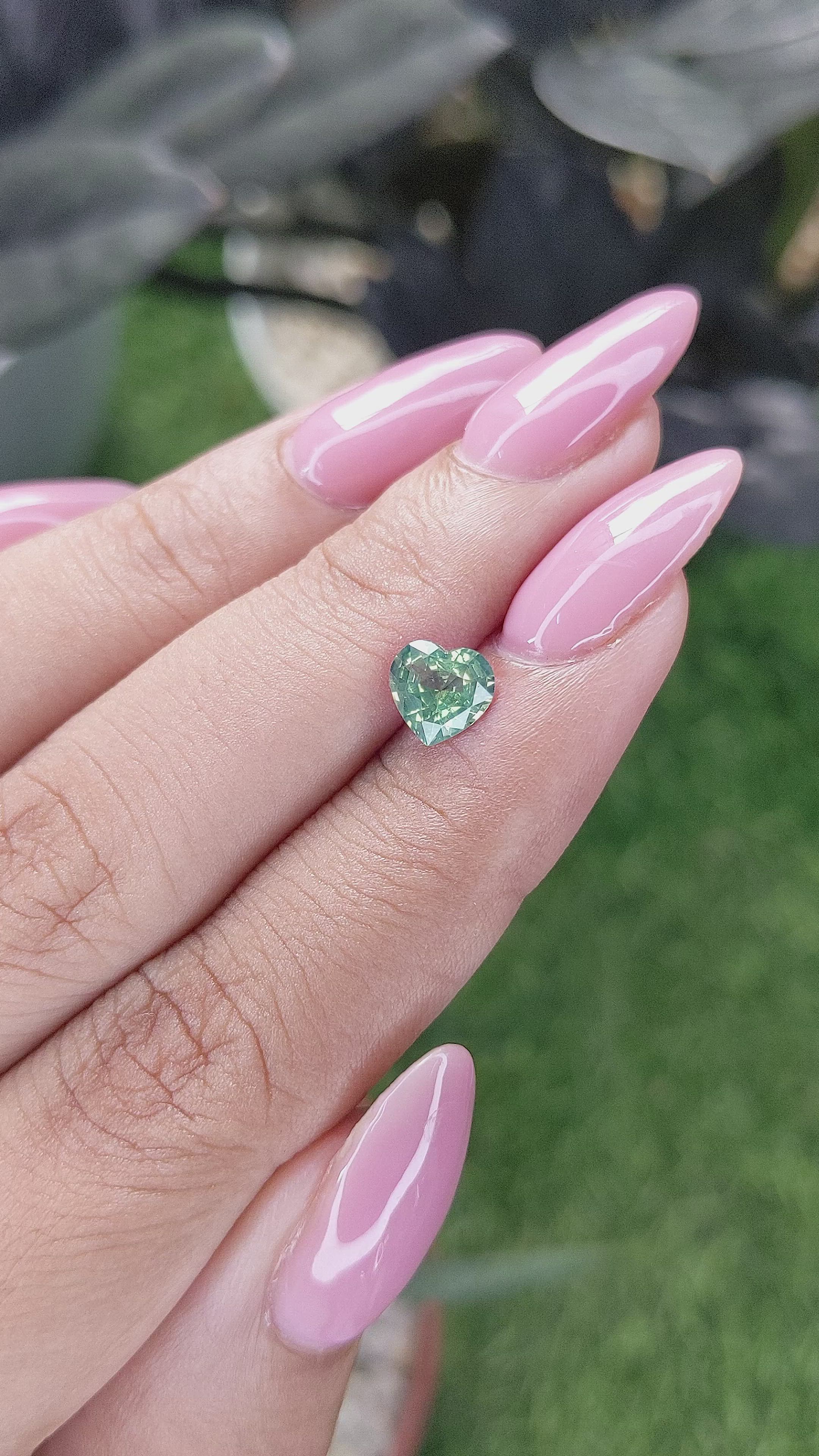 1.05 Ct. Yellowish Green Sapphire from Africa Size Video