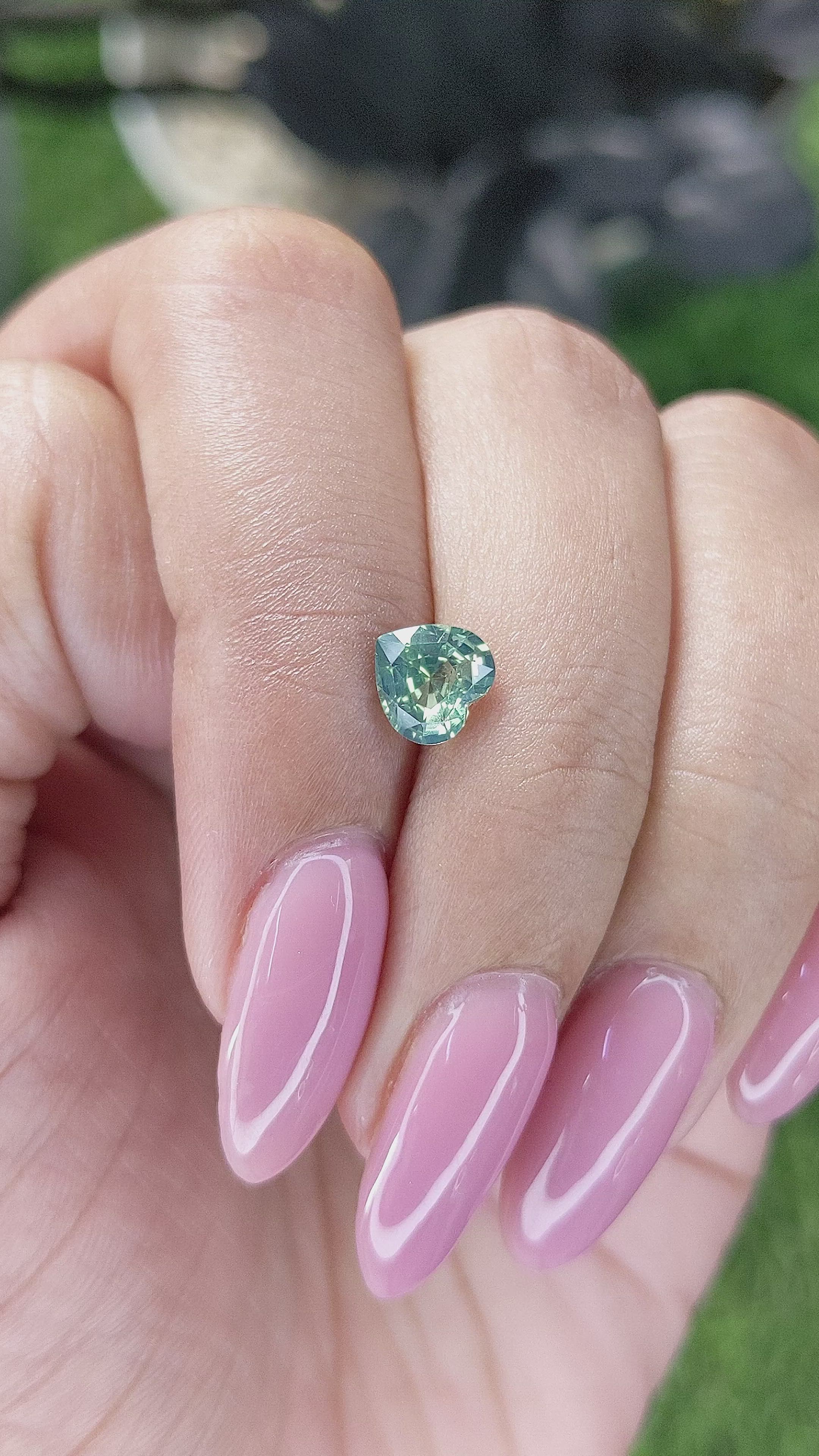 1.05 Ct. Yellowish Green Sapphire from Africa Size Video