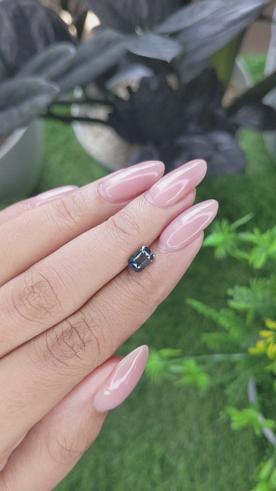 1.07 Ct. Greenish Blue Sapphire from Madagascar Size Video
