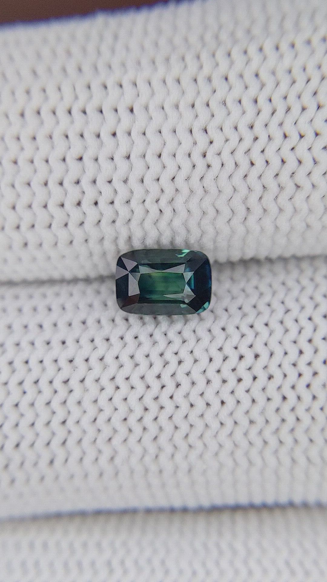 1.07 Ct. Greenish Blue Sapphire from Madagascar Size Video