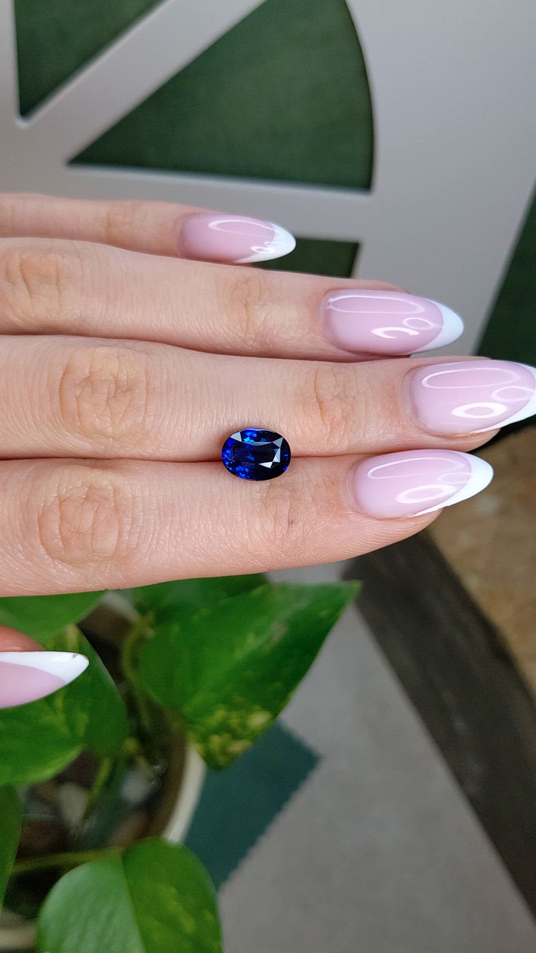 3.04 Ct. Blue Sapphire from Ceylon (Sri Lanka) Size Video