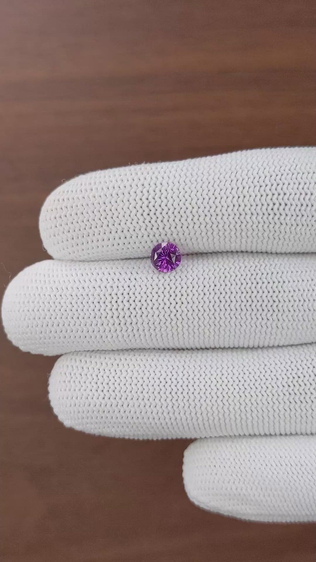 1.02 Ct. Pinkish Purple Sapphire from Tanzania Size Video