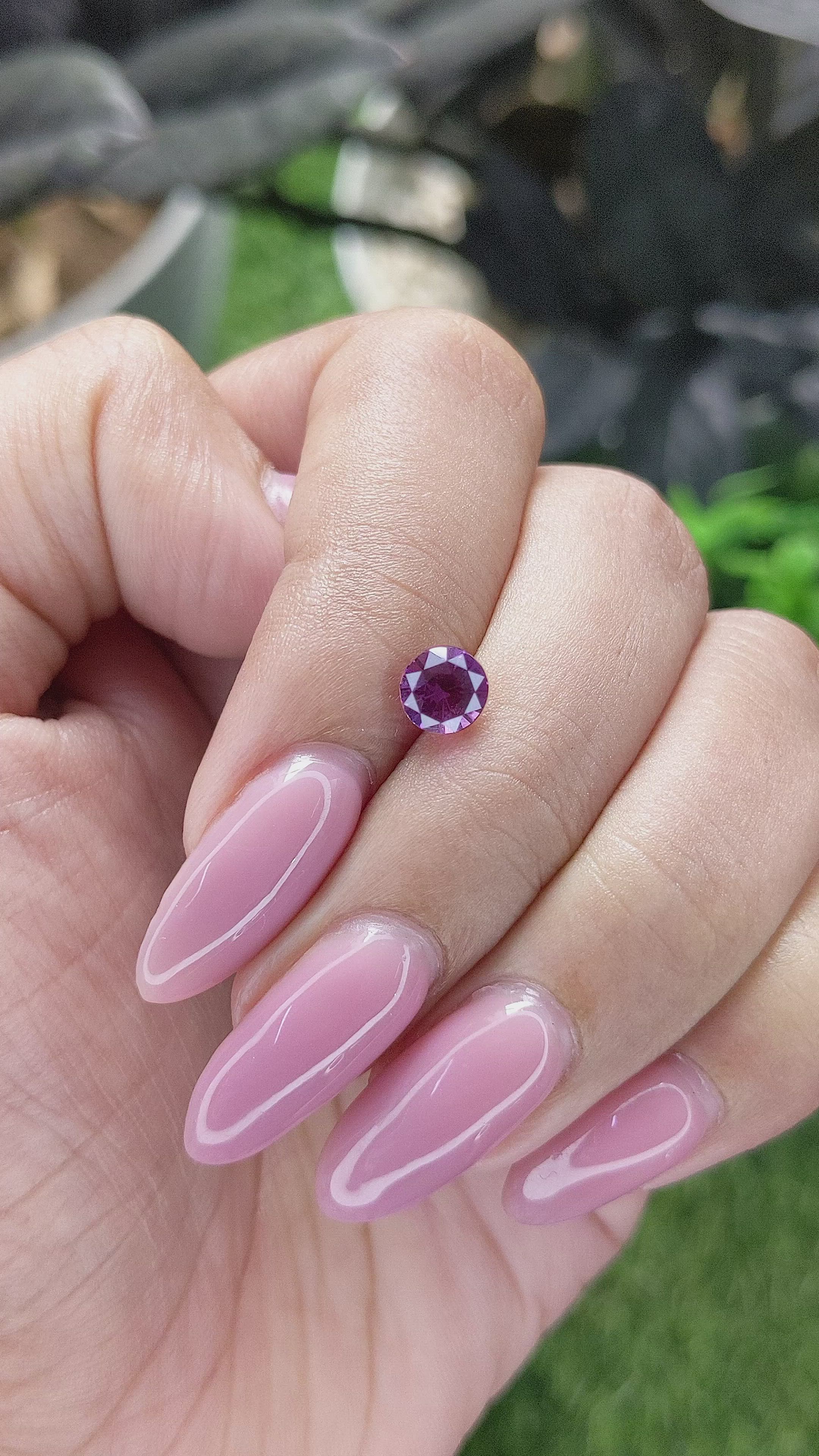 1.02 Ct. Pinkish Purple Sapphire from Tanzania Size Video