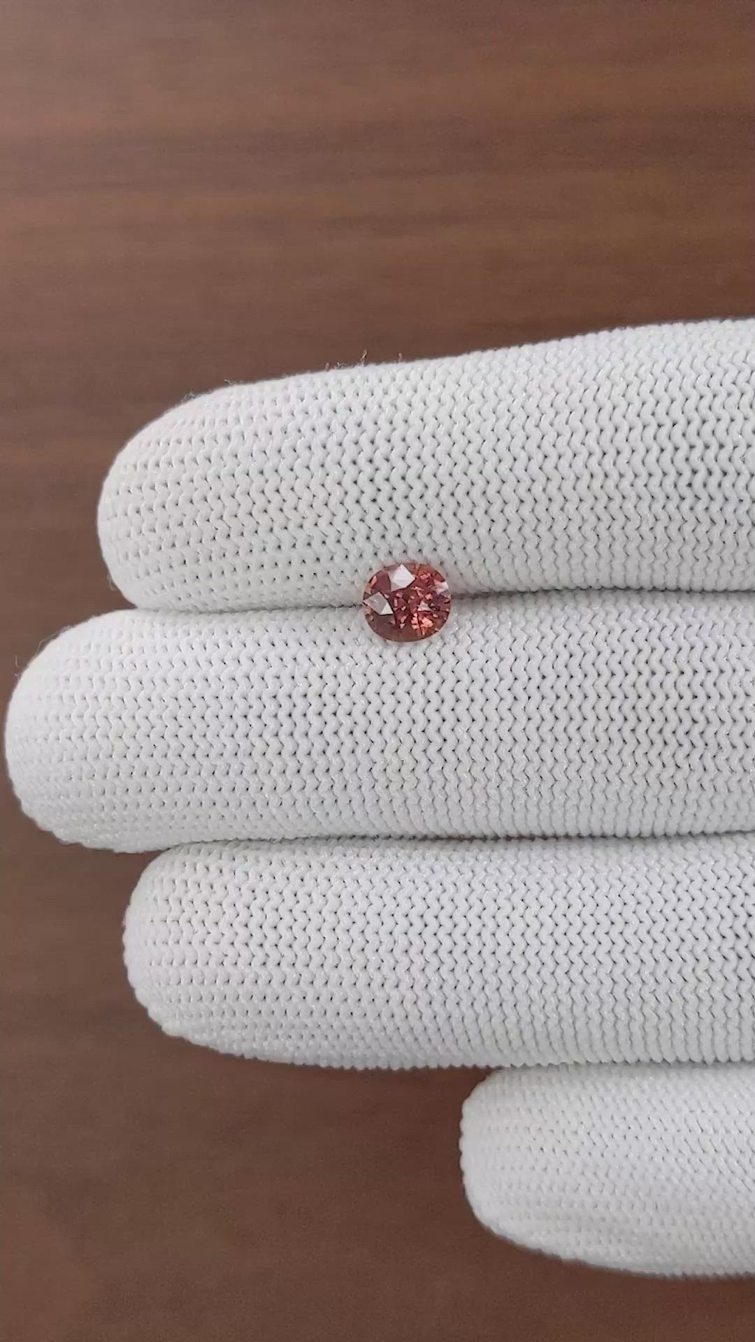 1.16 Ct. Orangish Brown Sapphire from Madagascar Size Video