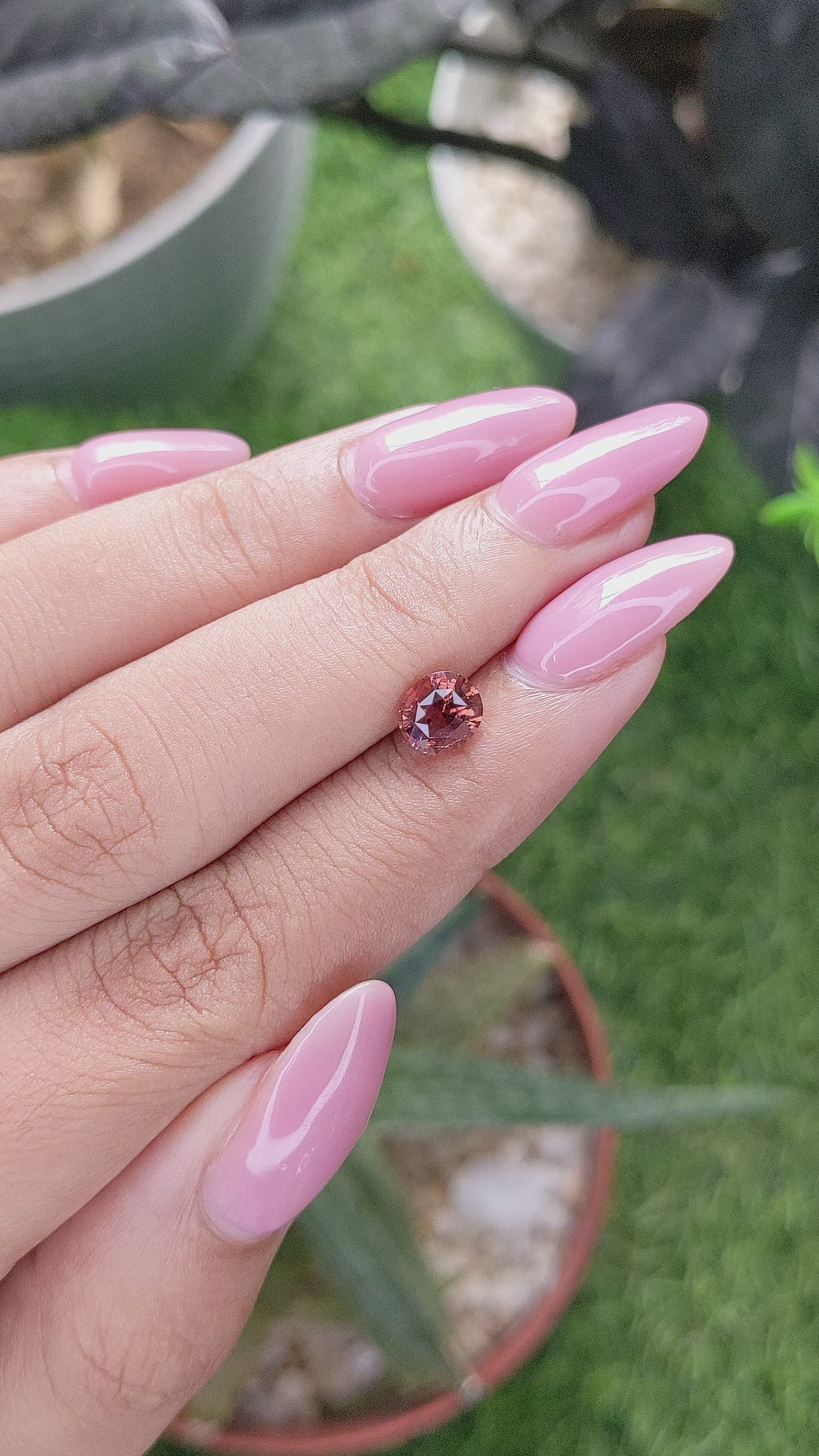 1.16 Ct. Orangish Brown Sapphire from Madagascar Size Video