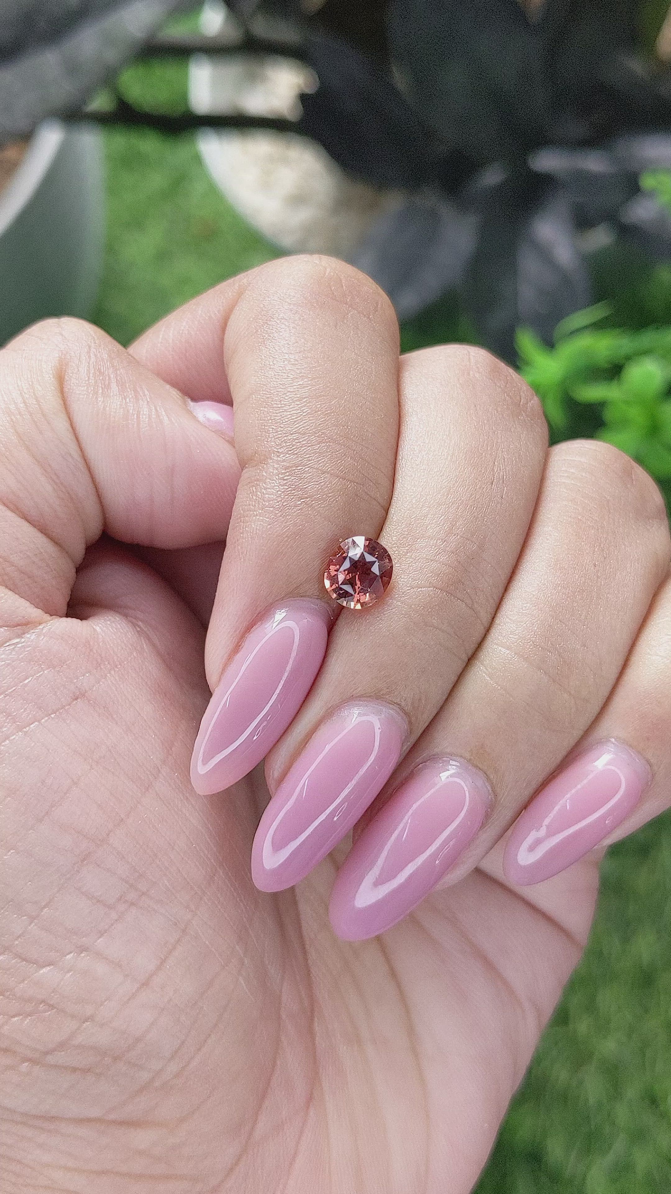 1.16 Ct. Orangish Brown Sapphire from Madagascar Size Video