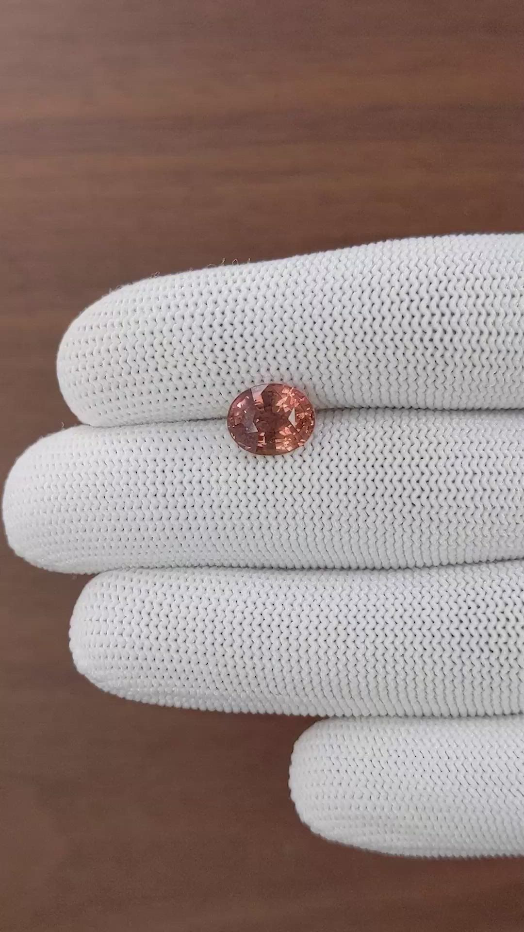 3.52 Ct. Padparadscha Sapphire from Madagascar Size Video