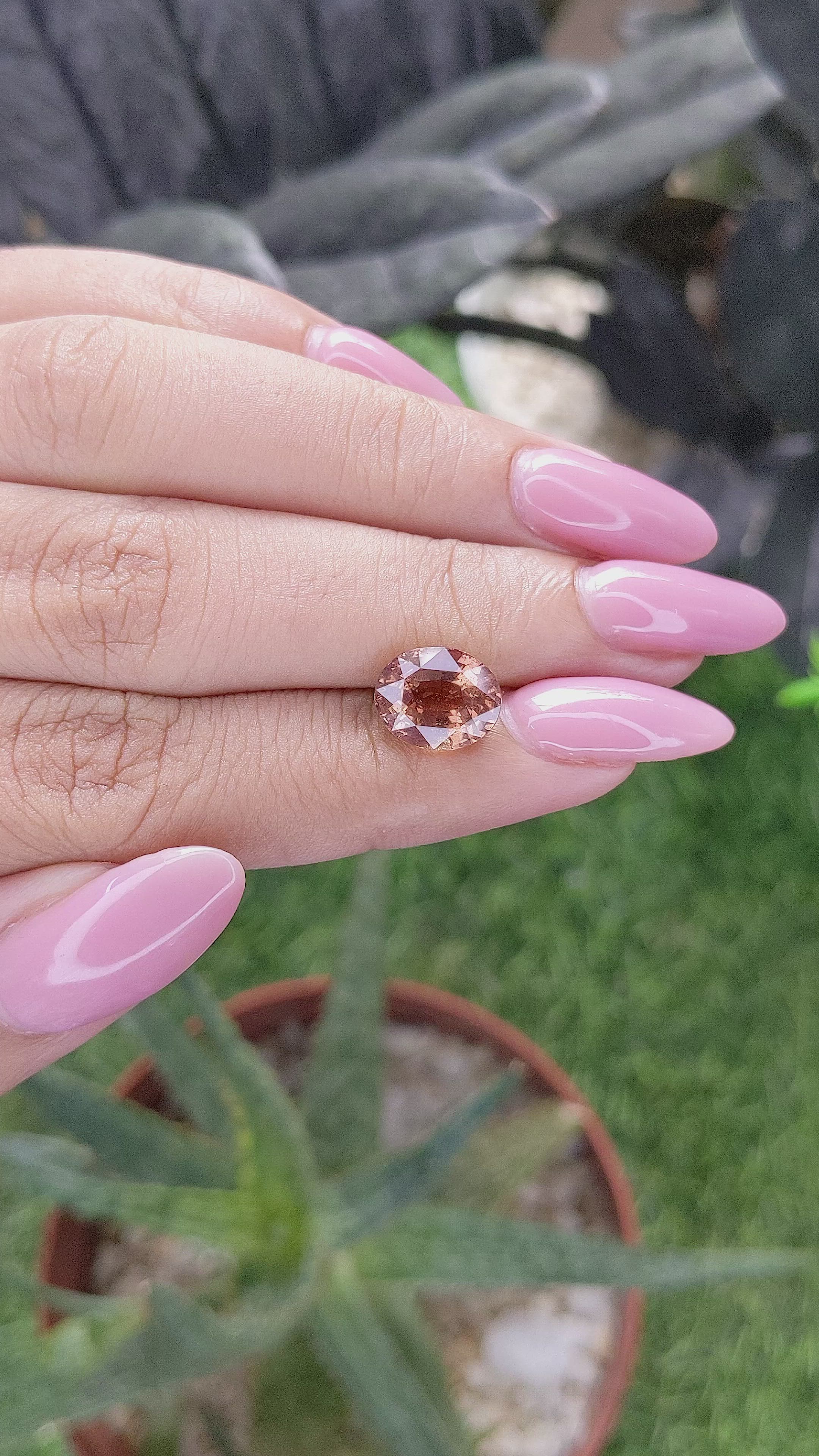 3.52 Ct. Padparadscha Sapphire from Madagascar Size Video