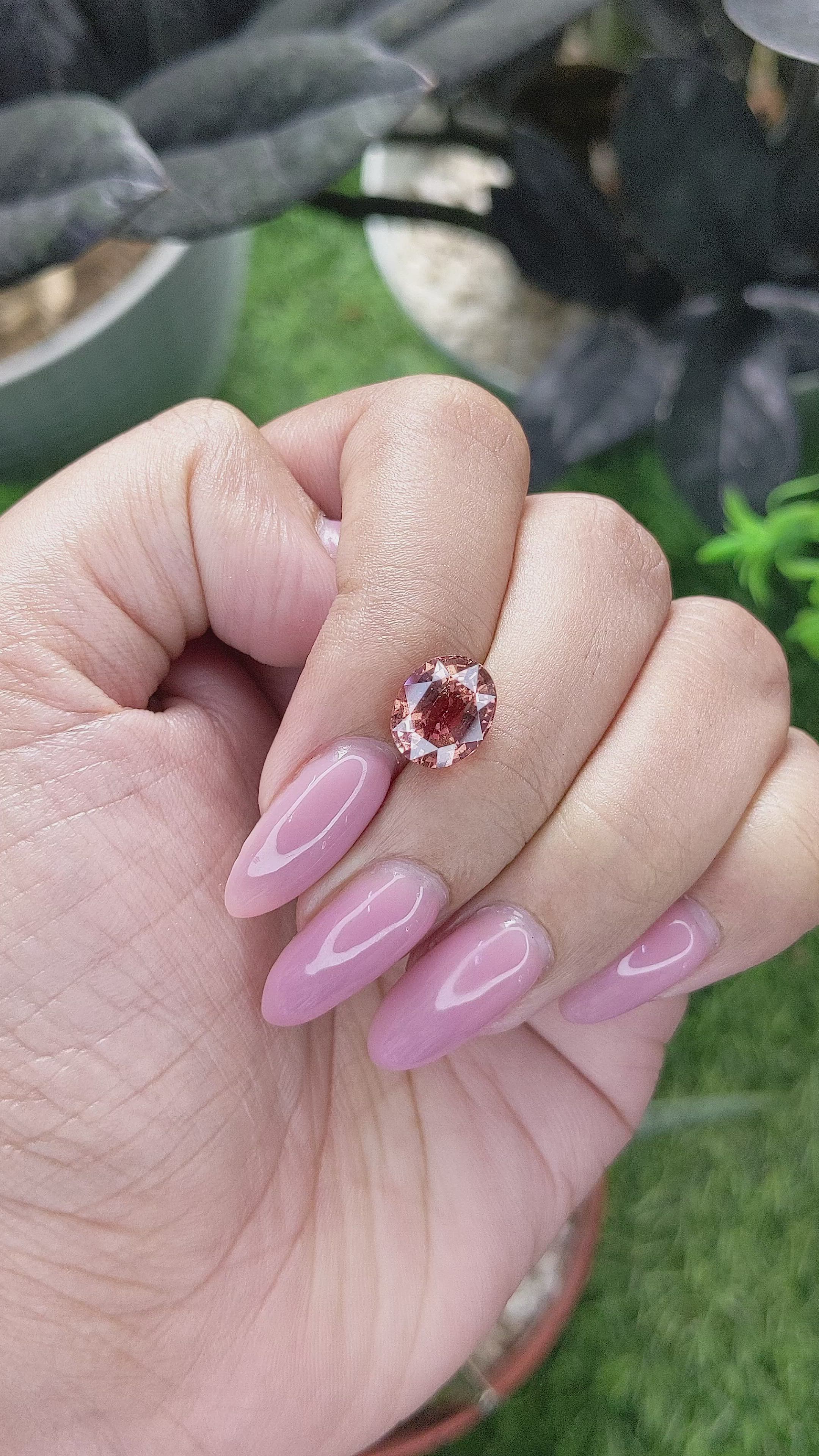 3.52 Ct. Padparadscha Sapphire from Madagascar Size Video