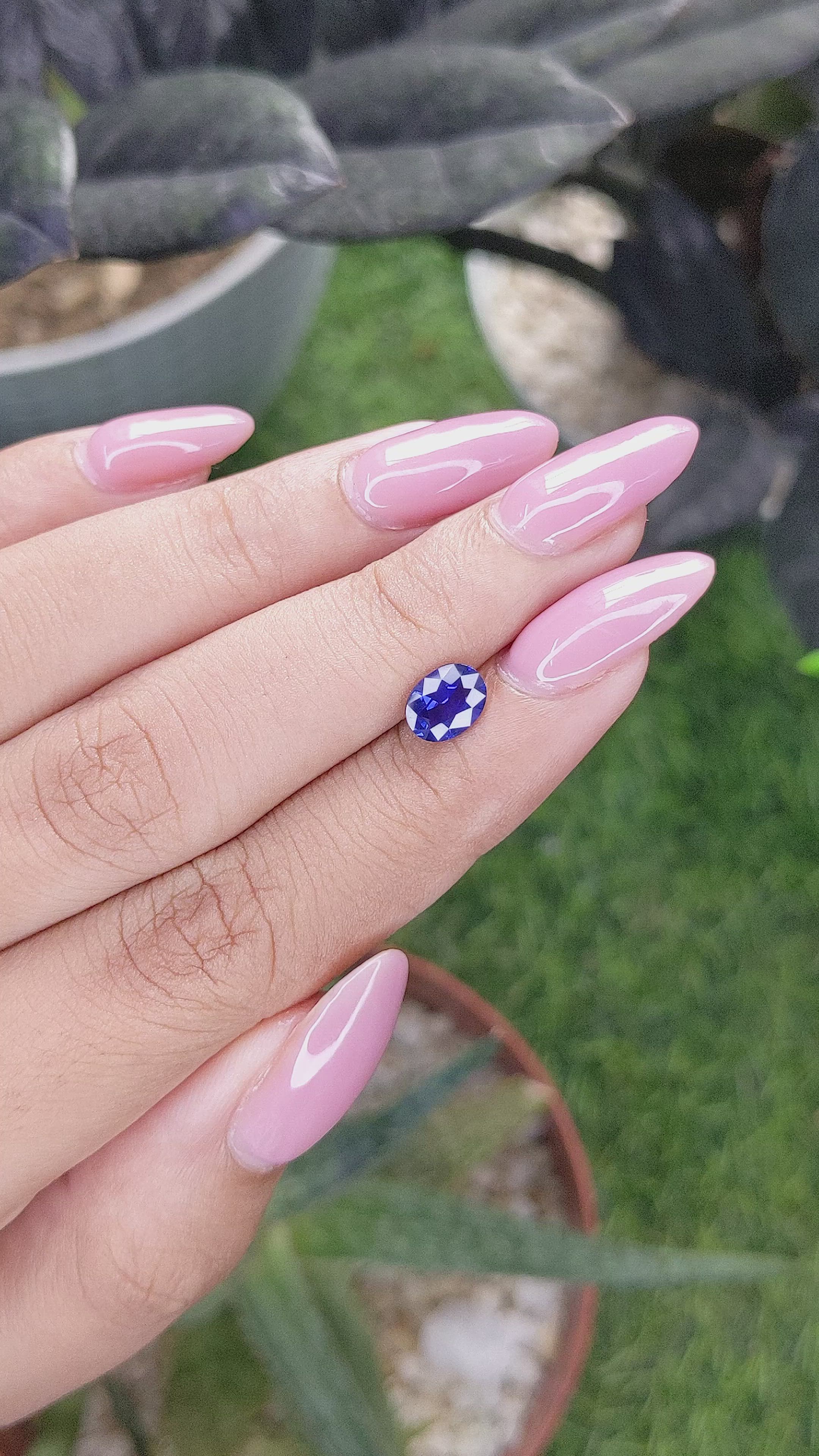 1.03 Ct. Blue Sapphire from Tanzania Size Video