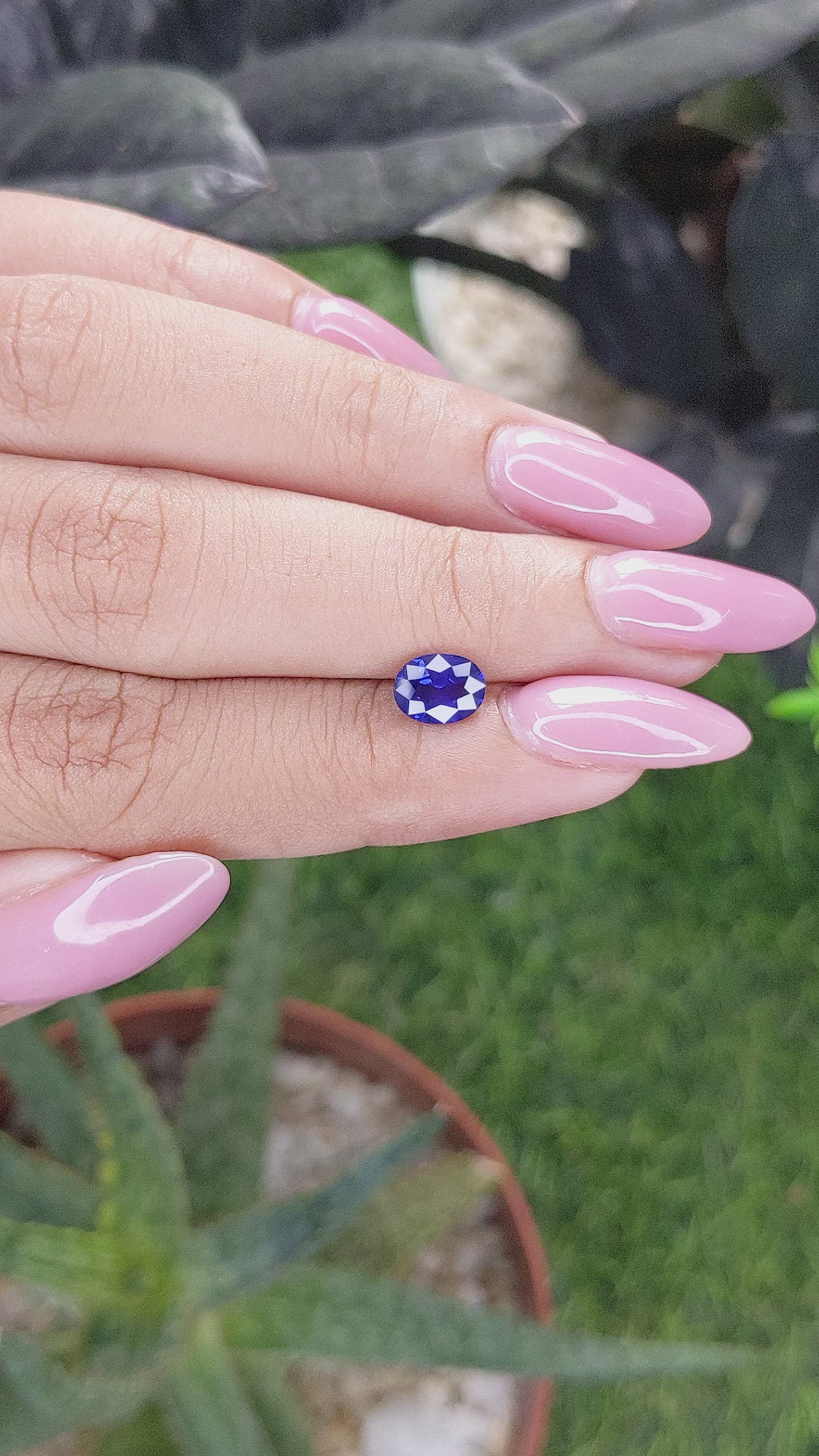 1.03 Ct. Blue Sapphire from Tanzania Size Video