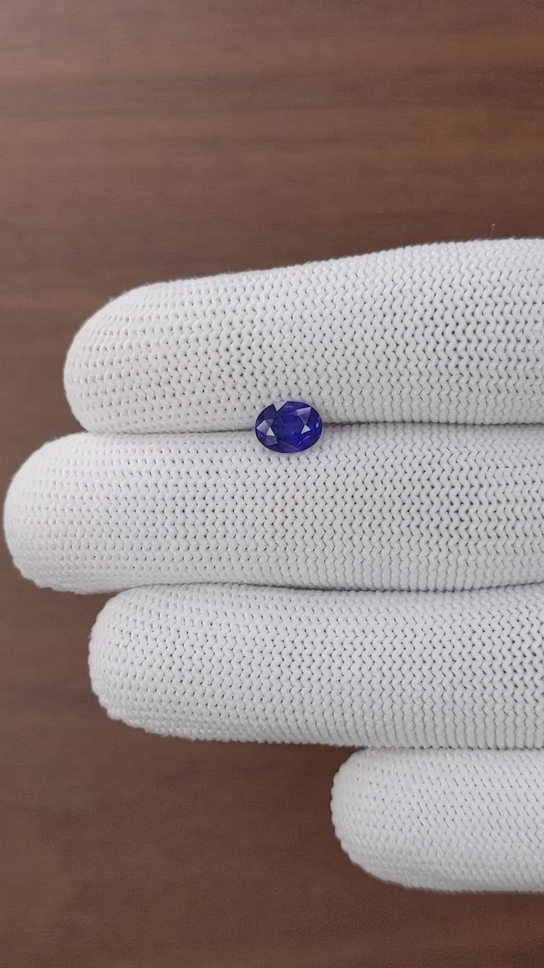 1.03 Ct. Blue Sapphire from Tanzania Size Video