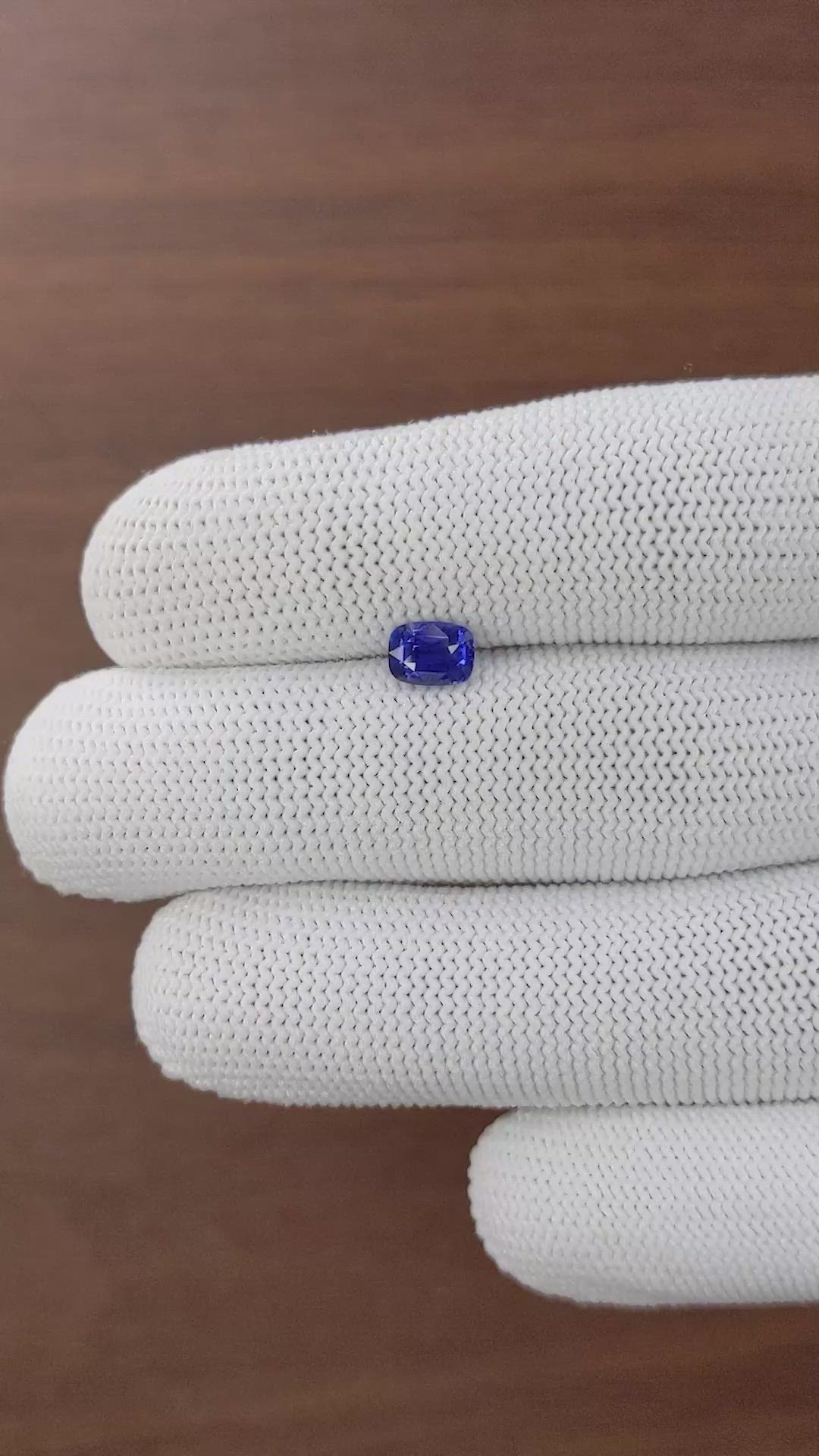 1.04 Ct. Blue Sapphire from Tanzania Size Video