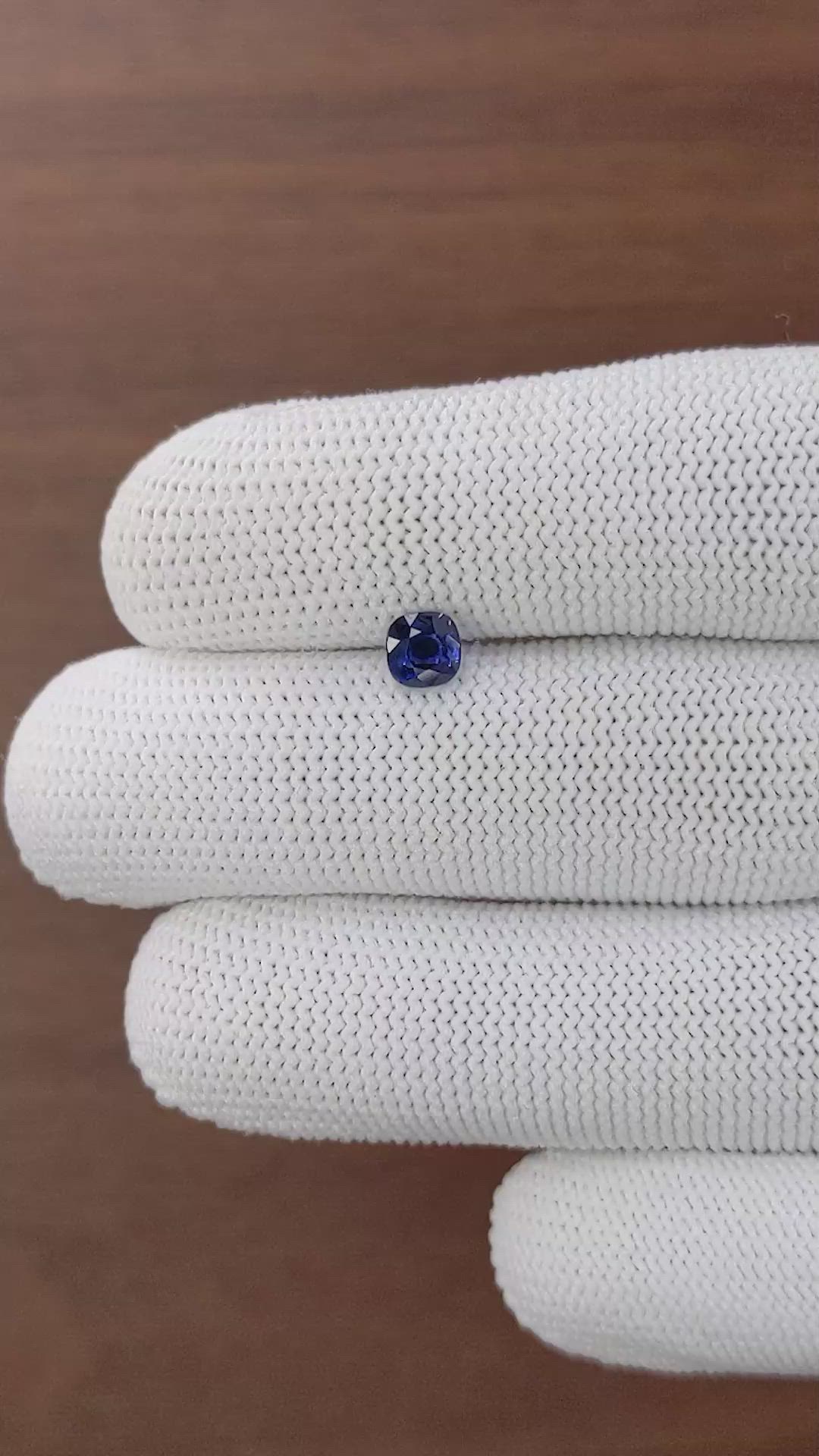 1.00 Ct. Blue Sapphire from Tanzania Size Video