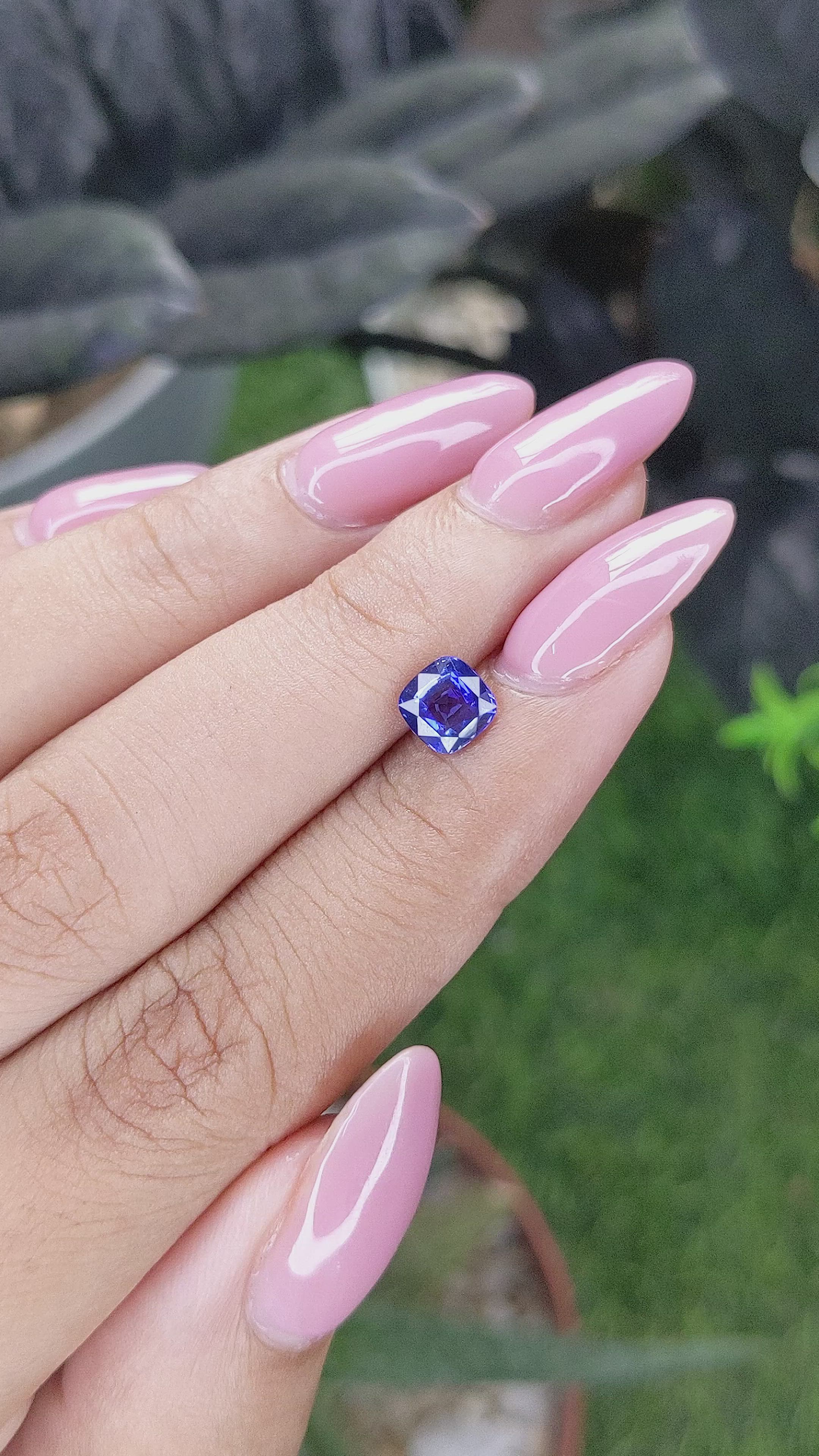 1.02 Ct. Blue Sapphire from Tanzania Size Video