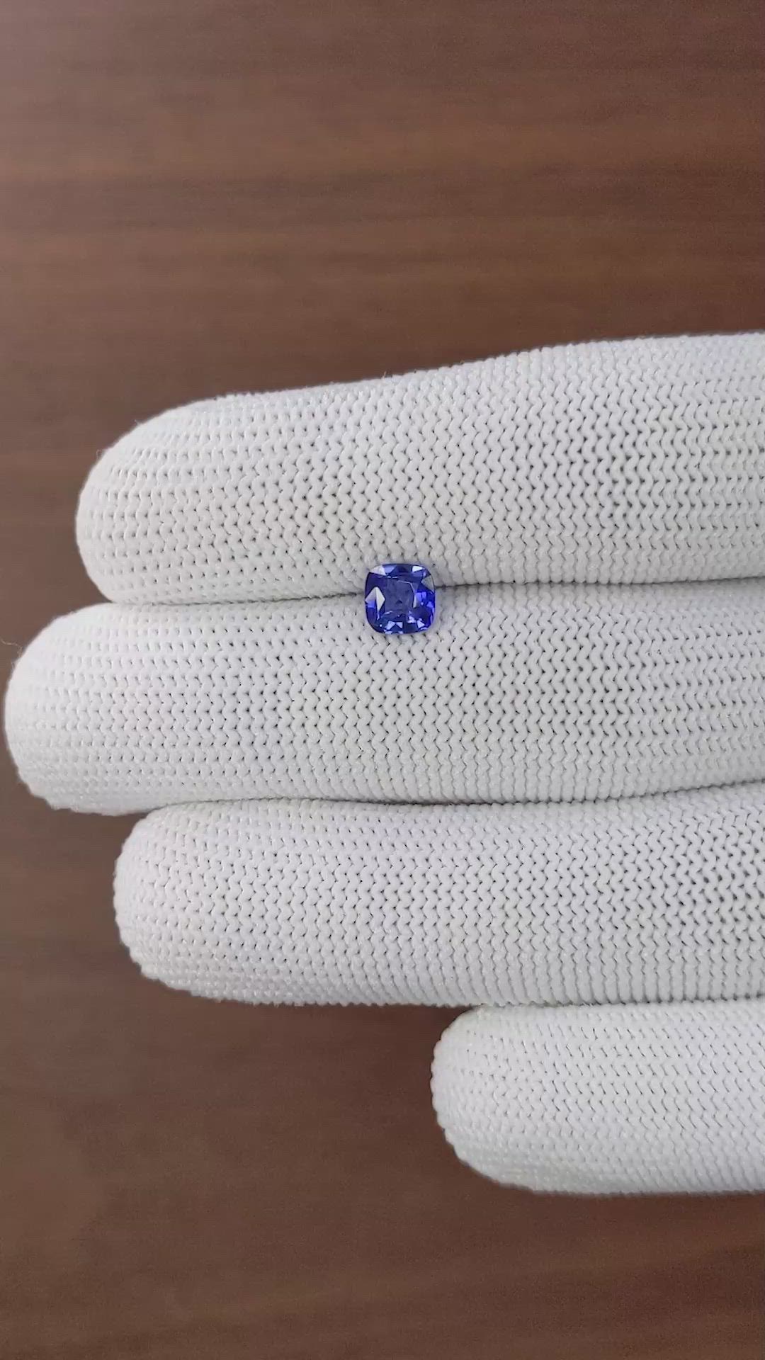 1.02 Ct. Blue Sapphire from Tanzania Size Video
