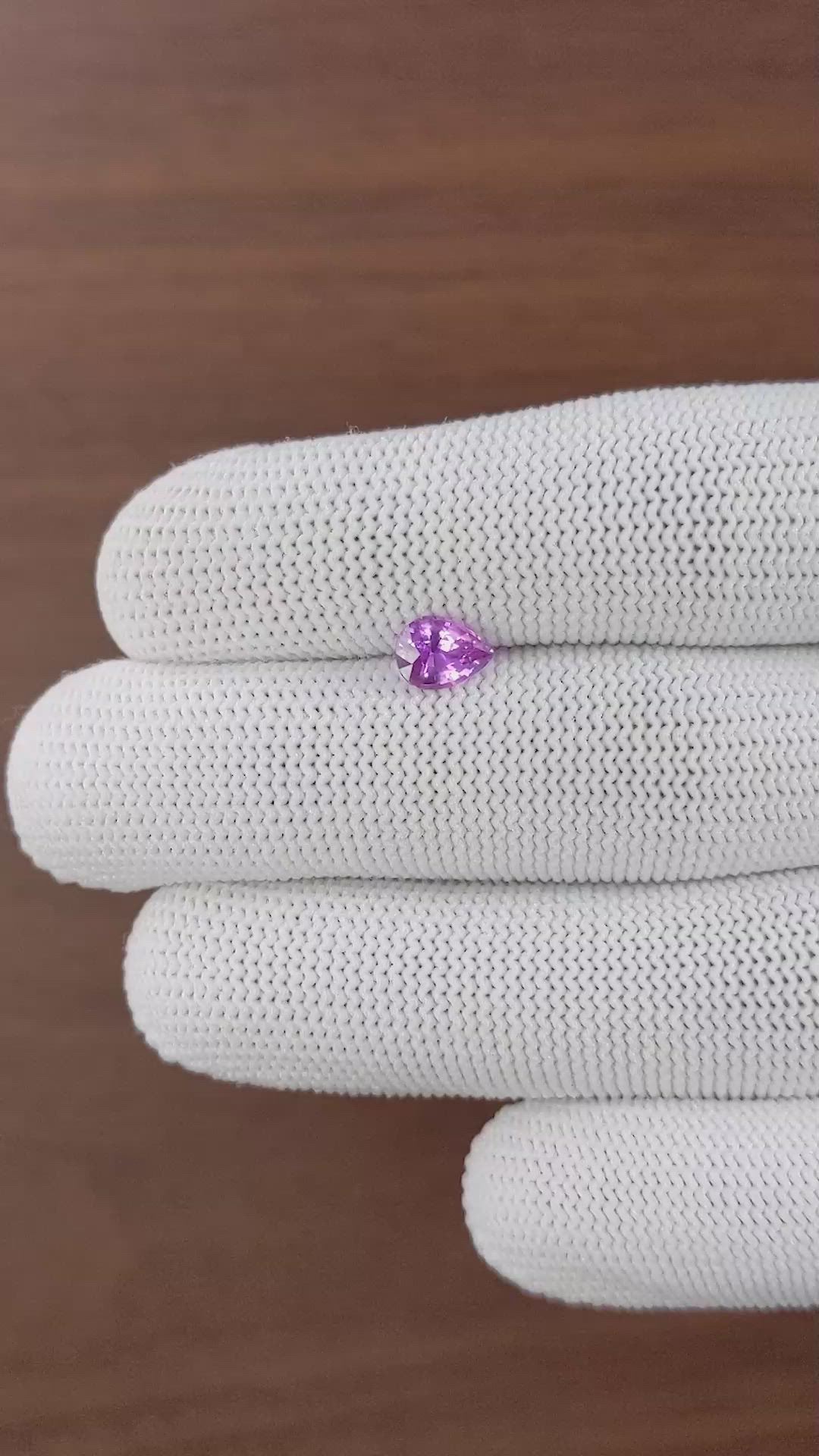 1.08 Ct. Pinkish Purple Sapphire from Tanzania Size Video