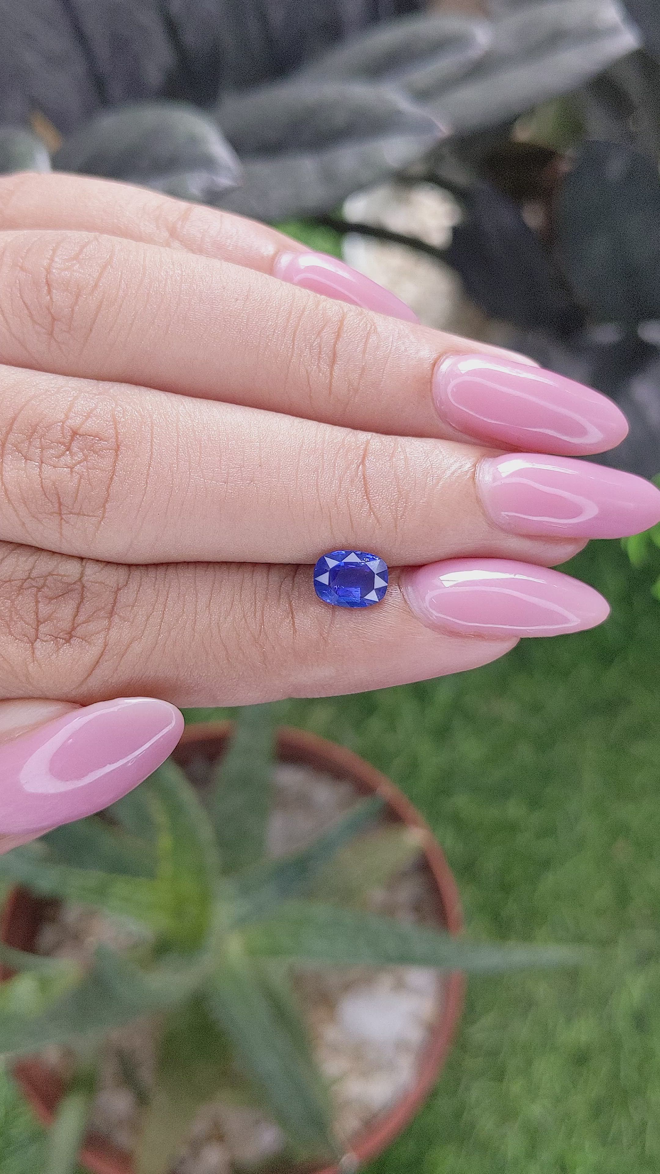 1.02 Ct. Blue Sapphire from Tanzania Size Video