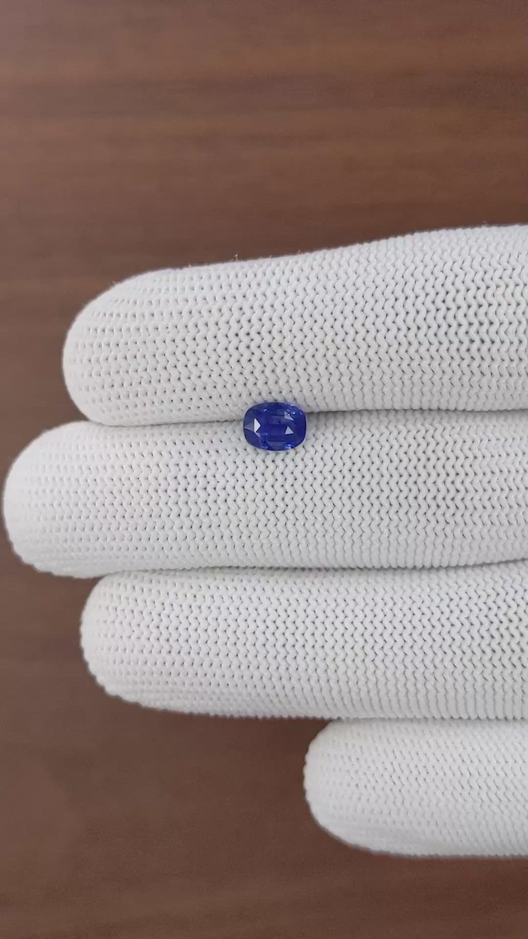 1.02 Ct. Blue Sapphire from Tanzania Size Video
