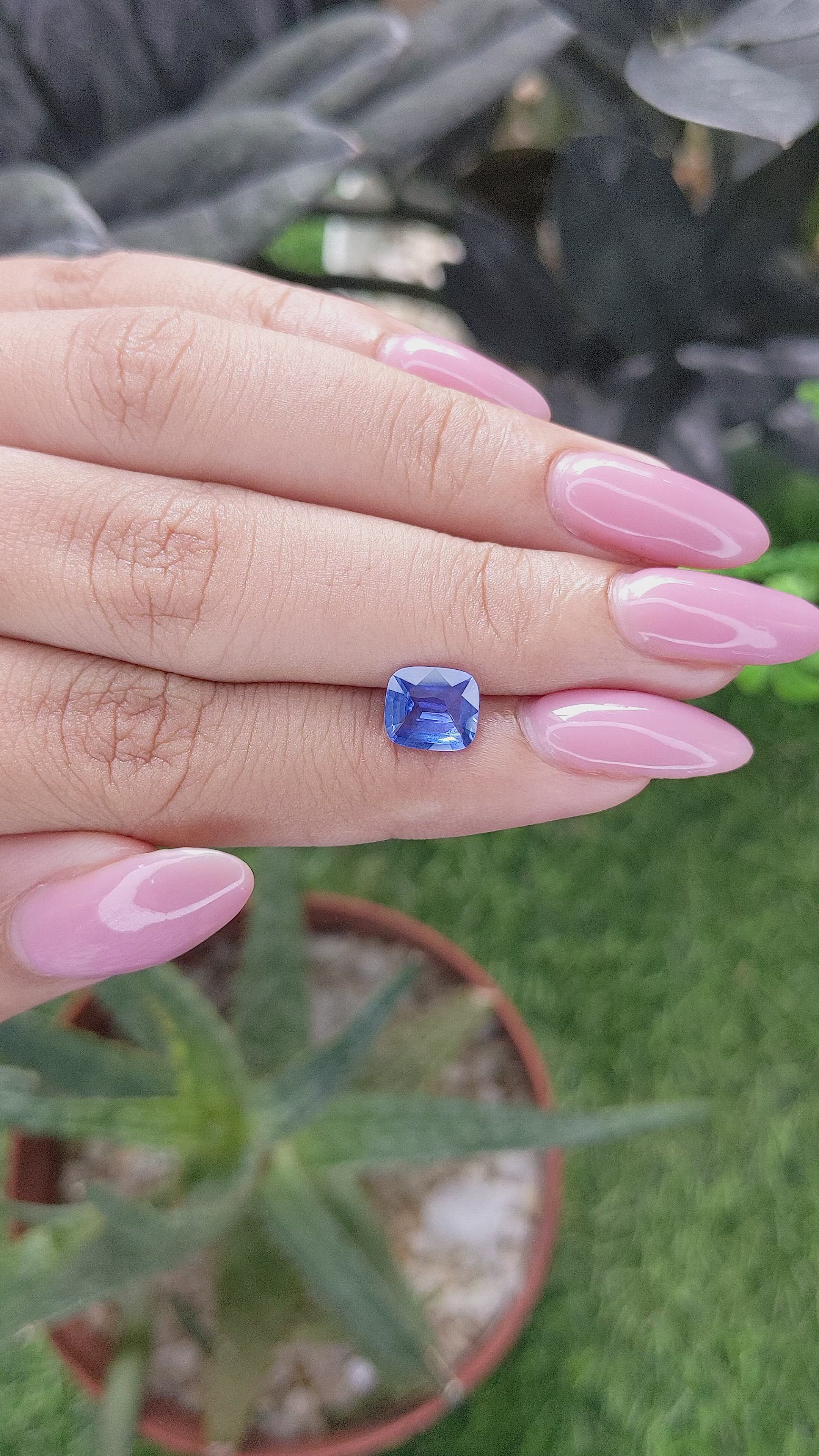 1.64 Ct. Blue Sapphire from Tanzania Size Video