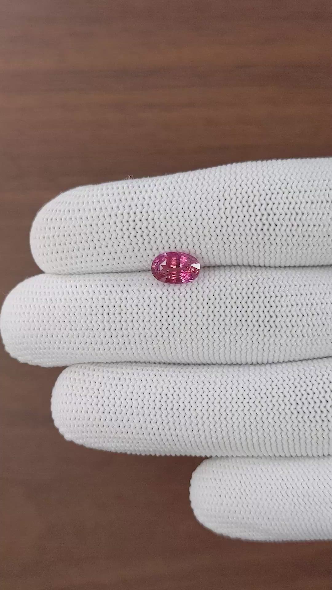 2.06 Ct. Padparadscha Sapphire from Madagascar Size Video