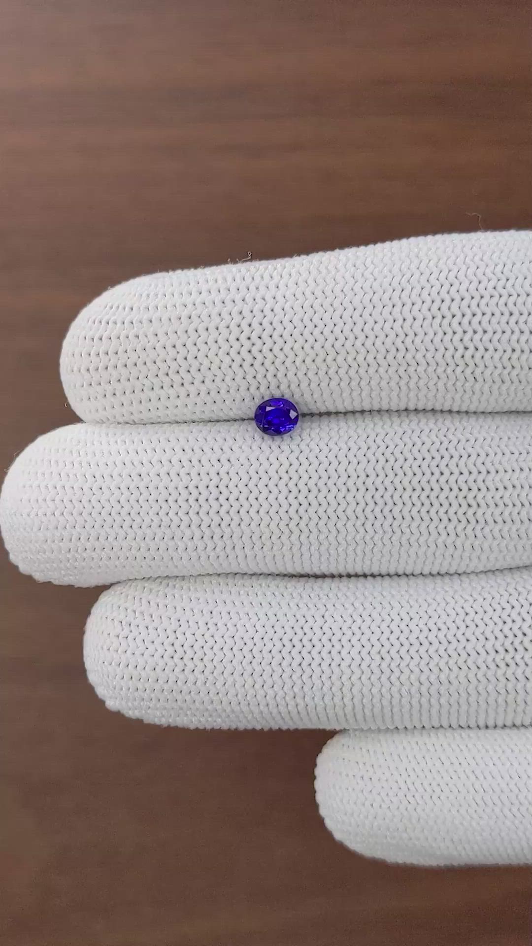 0.54 Ct. Blue Sapphire from Tanzania Size Video