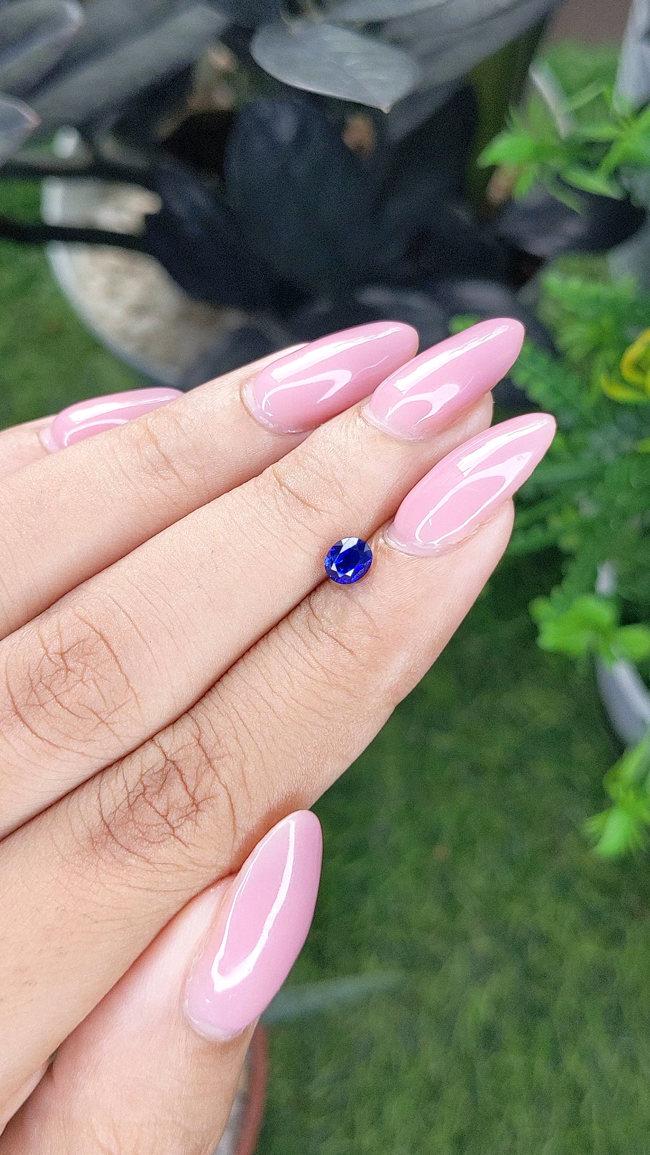 0.54 Ct. Blue Sapphire from Tanzania Size Video