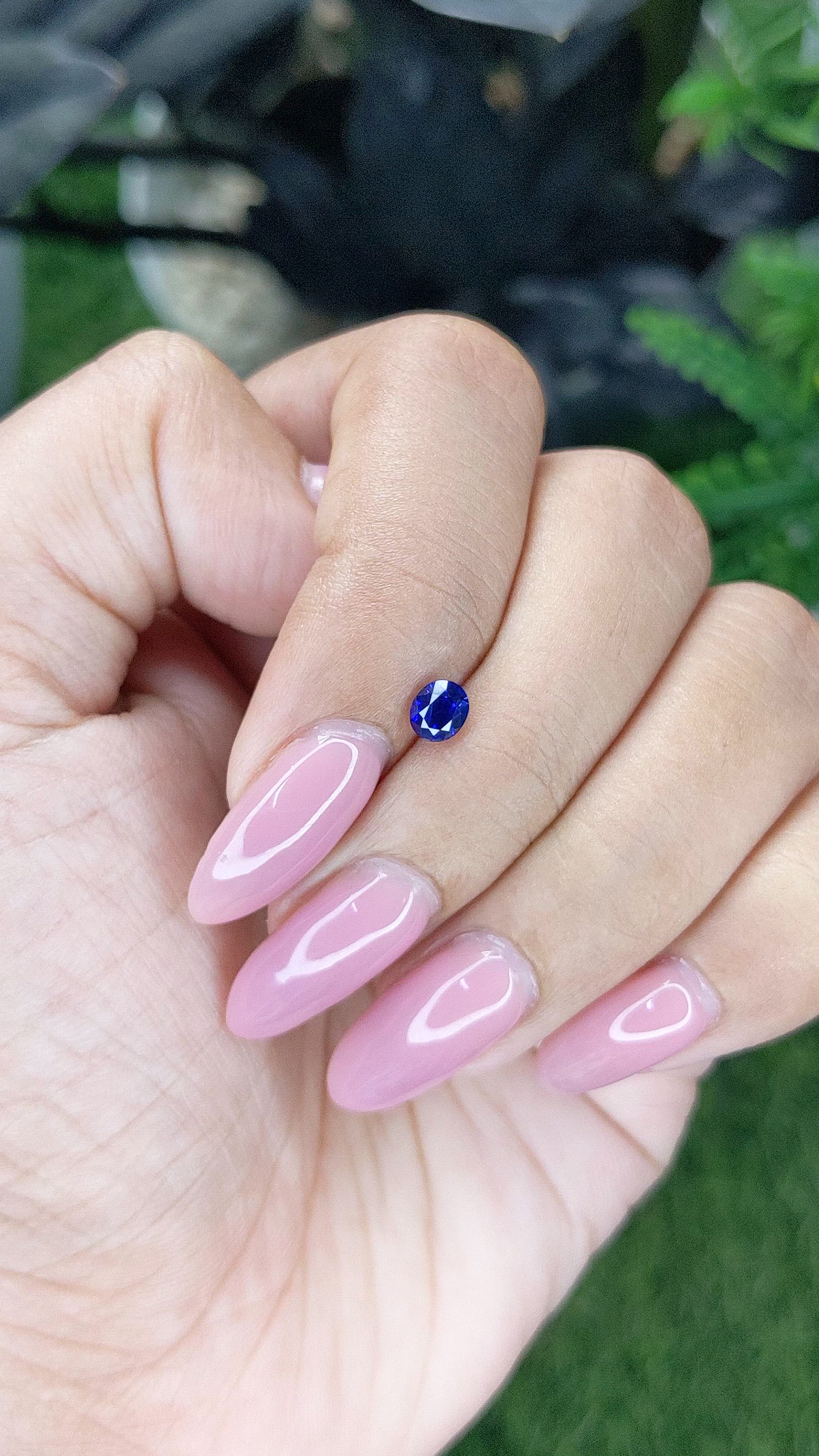 0.54 Ct. Blue Sapphire from Tanzania Size Video
