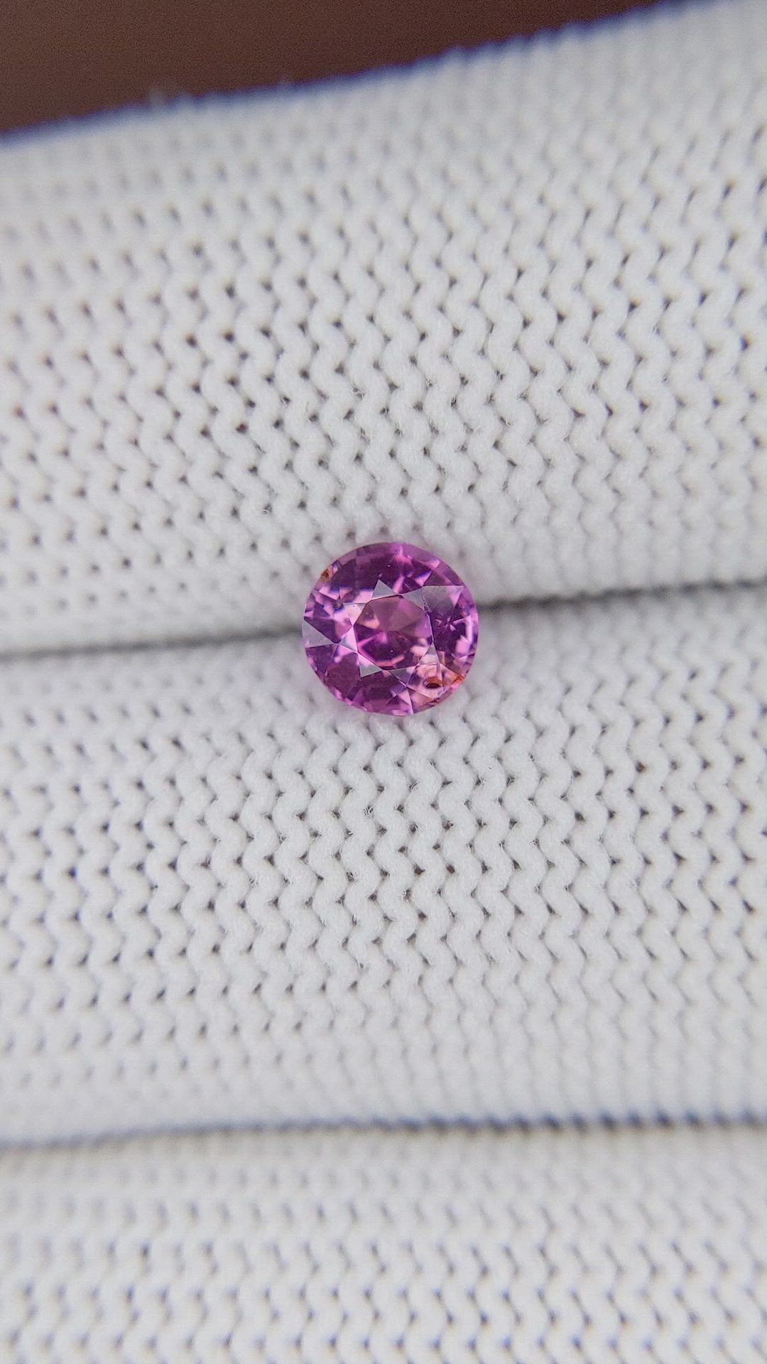 1.01 Ct. Purplish Pink Sapphire from Madagascar Size Video