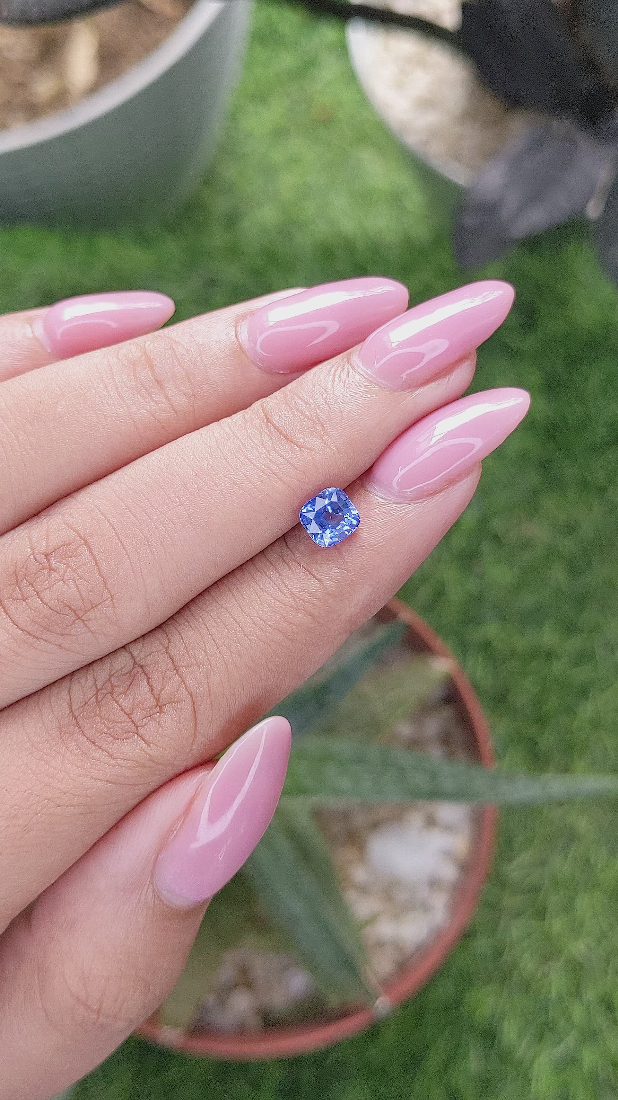 1.06 Ct. Blue Sapphire from Madagascar Size Video