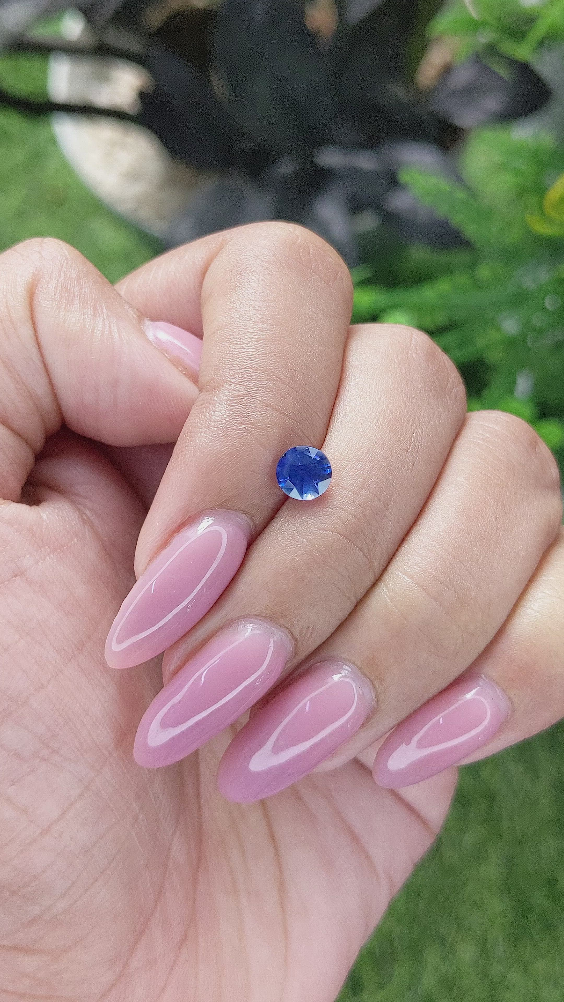 0.78 Ct. Blue Sapphire from Madagascar Size Video