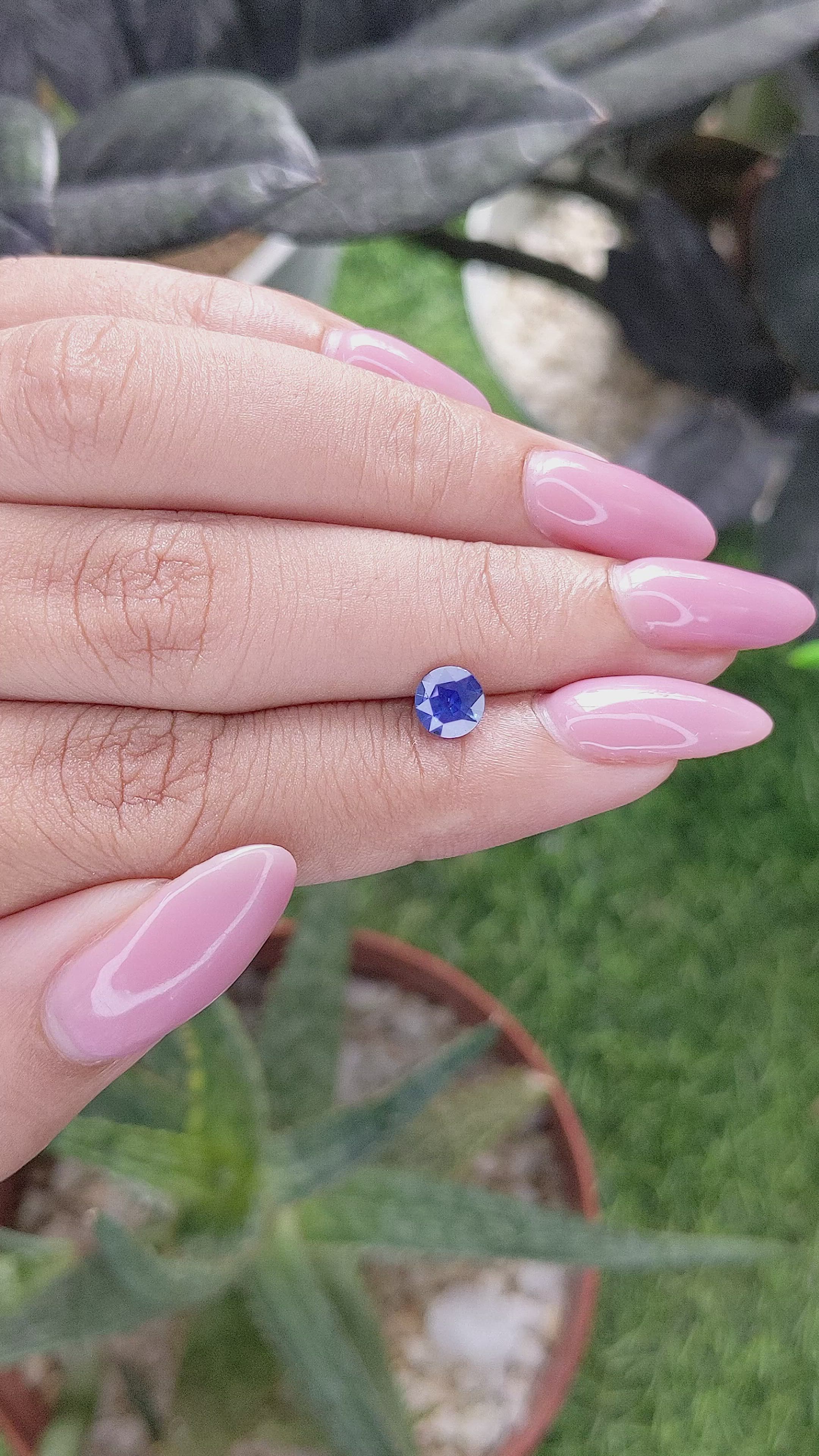0.78 Ct. Blue Sapphire from Madagascar Size Video