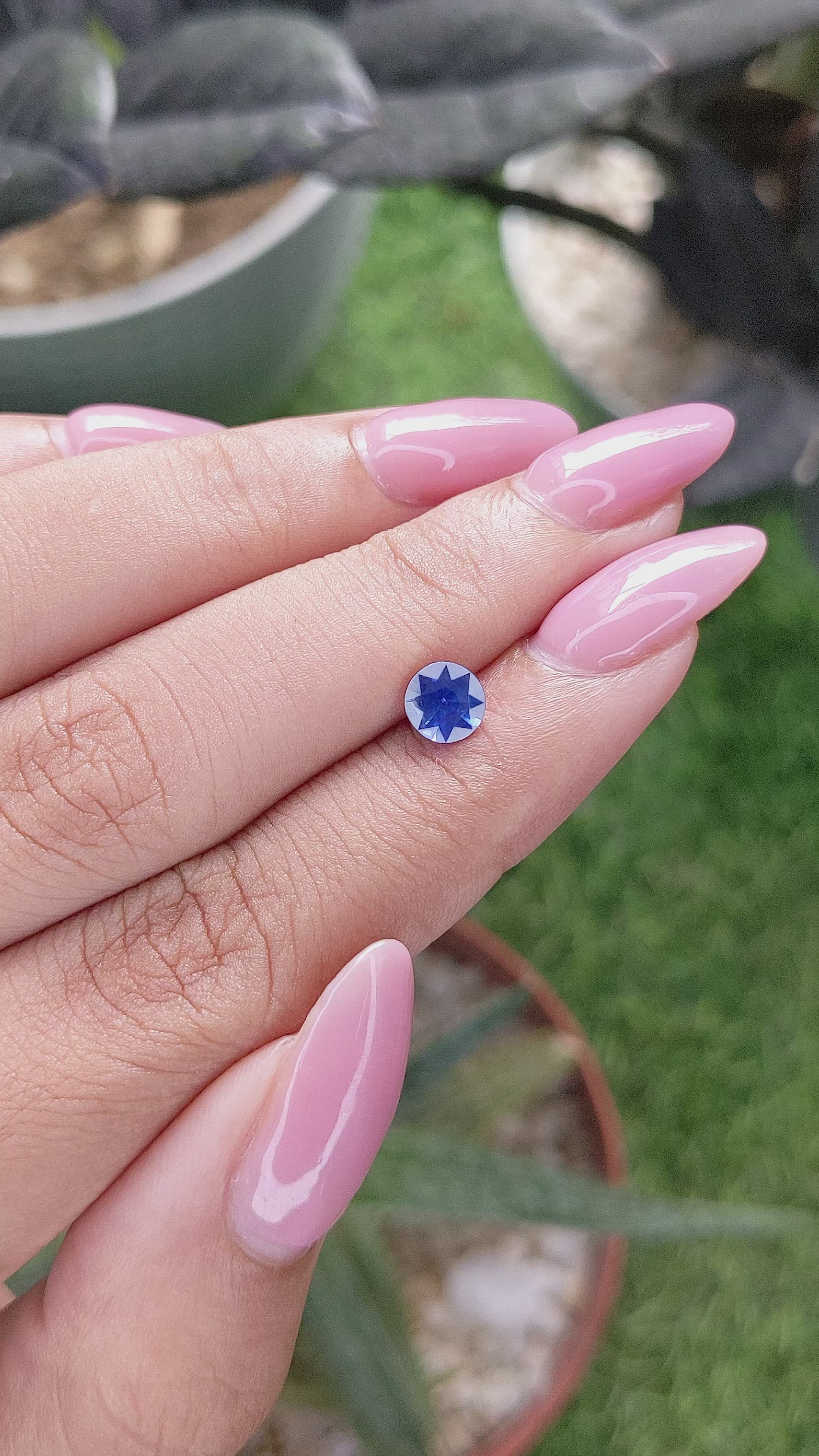 0.78 Ct. Blue Sapphire from Madagascar Size Video