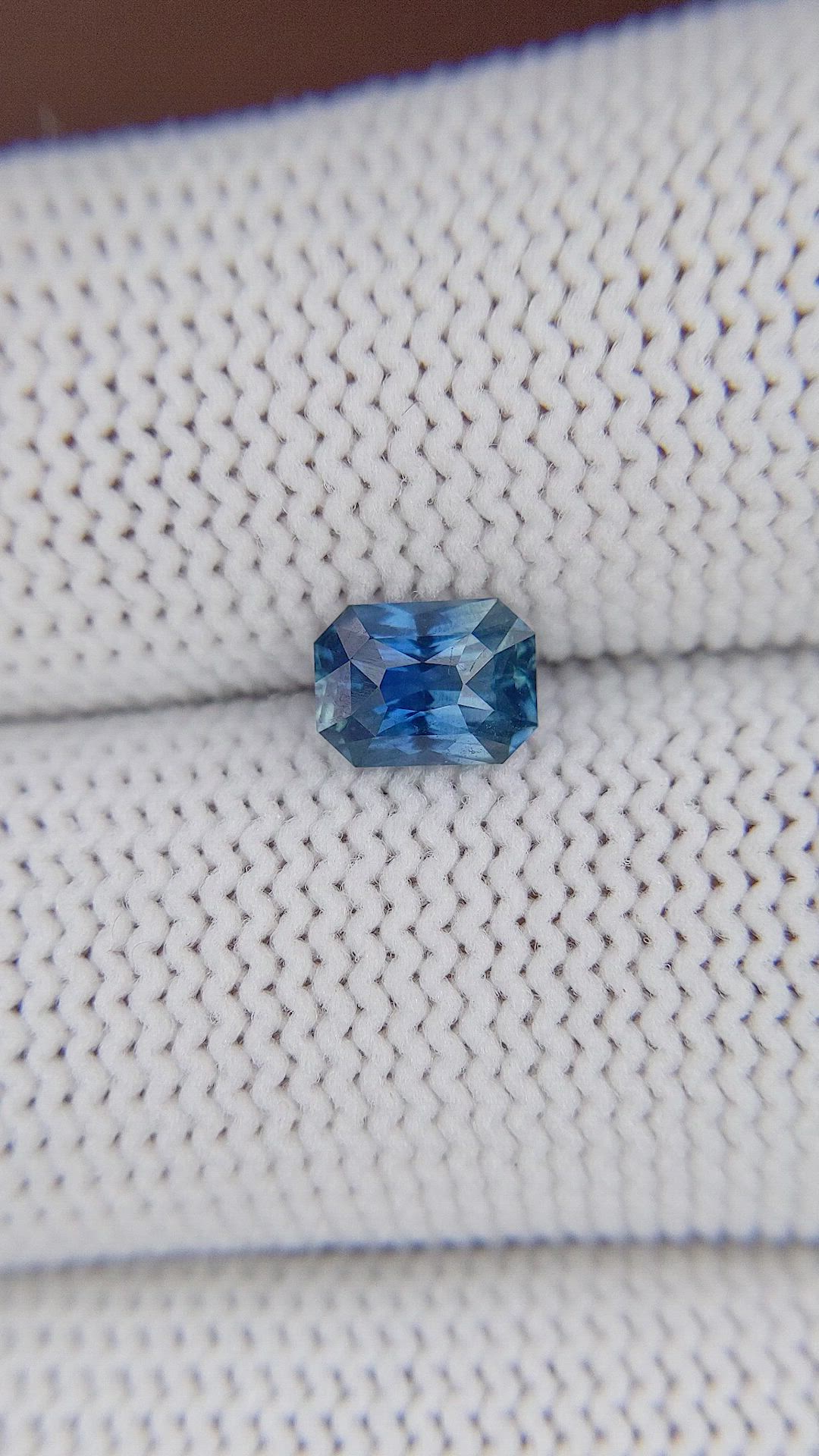 1.06 Ct. Greenish Blue Sapphire from Madagascar Size Video