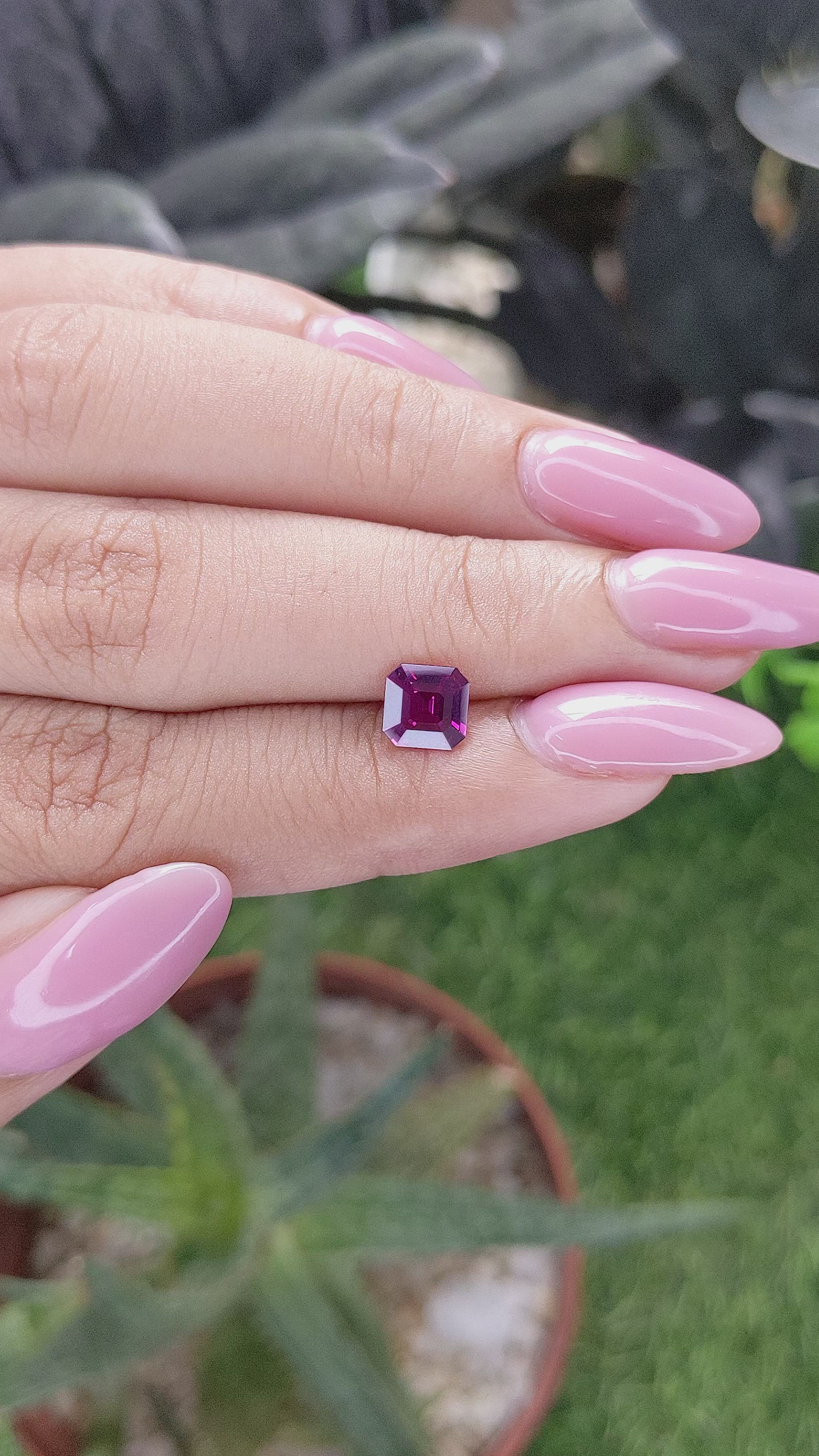 1.10 Ct. Purplish Pink Sapphire from Madagascar Size Video