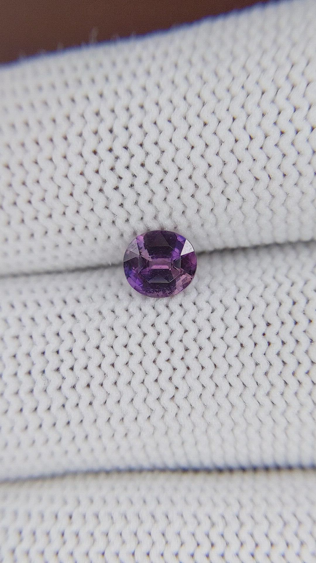 0.77 Ct. Pinkish Purple Sapphire from Madagascar Size Video