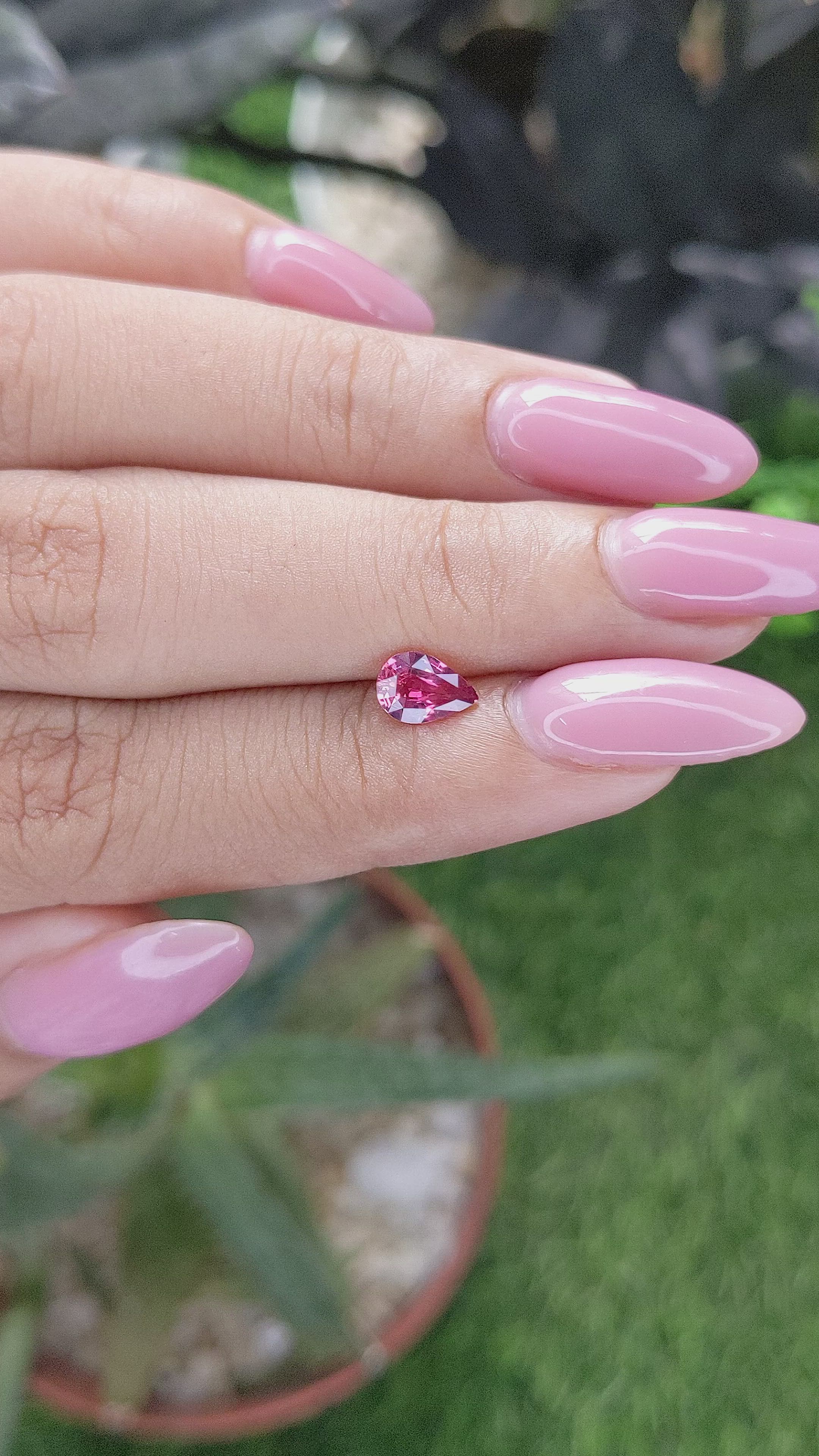0.68 Ct. Padparadscha Sapphire from Tanzania Size Video